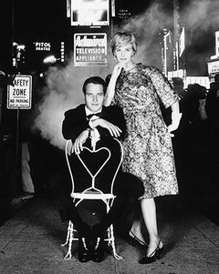 Vintage Paul Newman and Joanne Woodward in Times Square