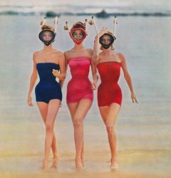 Snorkelers, Caribe Beach, Puerto Rico, 1954, Signed Archival Print