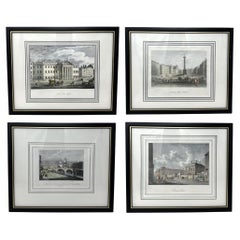 William Henry Bartlett Antique Set Colour Prints Ireland Dublin Views Irish