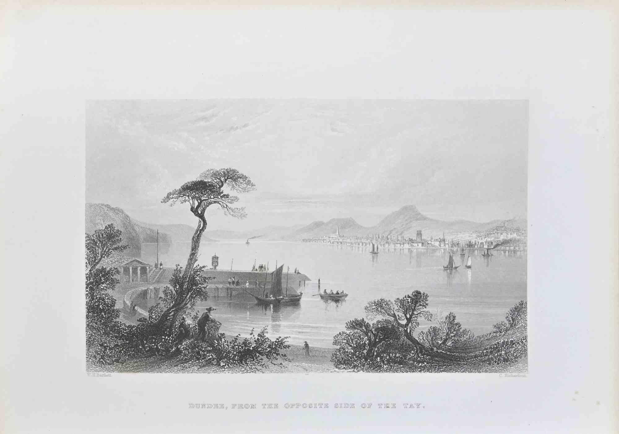 Dundee, desde la orilla opuesta del Tay Por W.H. Bartlett - Siglo XIX