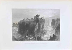 Dunnottar Castle, Stonehaven – Radierung von W.H. Bartlett – 1845