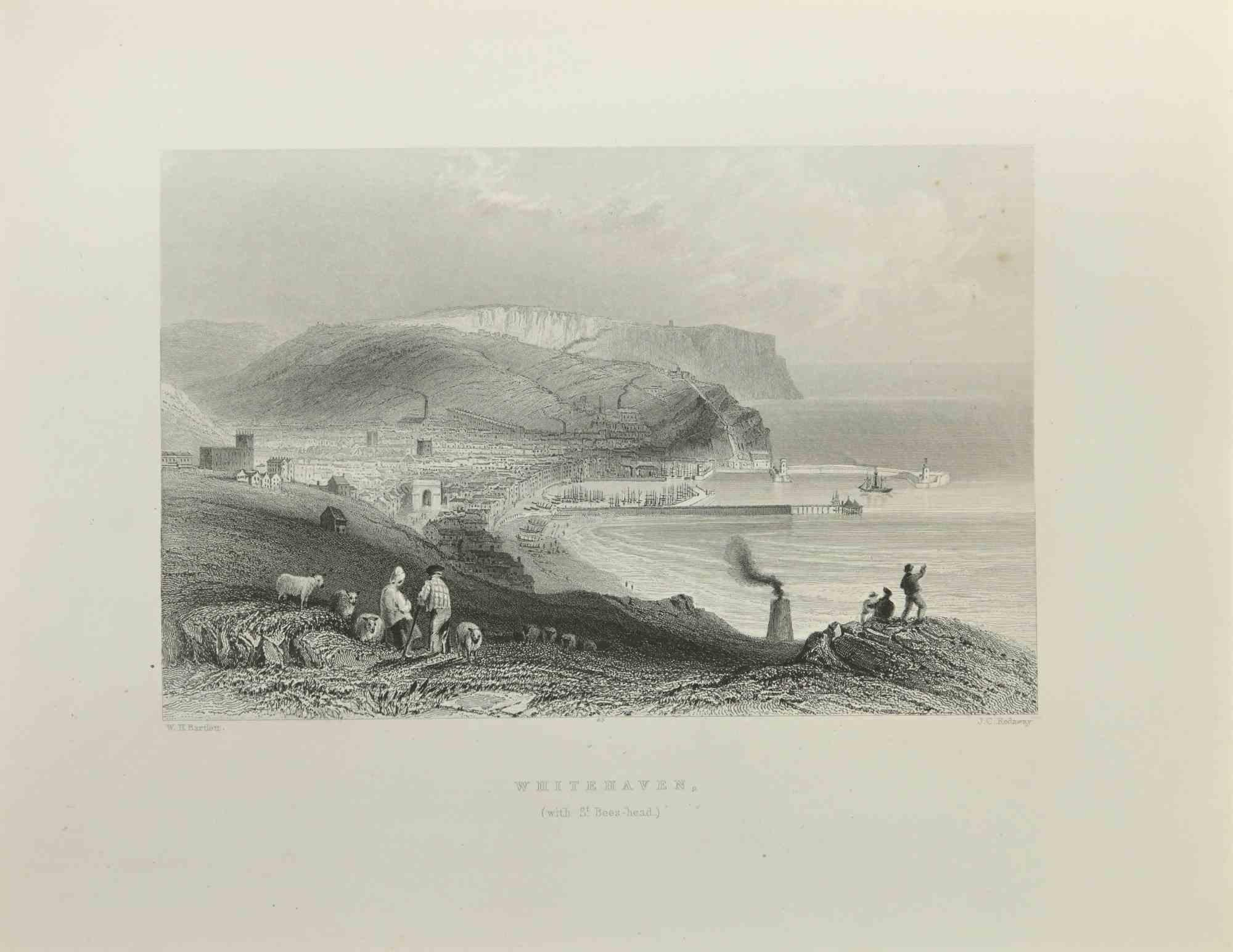 William Henry Bartlett  Landscape Print - Withehaven - Etching By W.H. Bartlett - 1845