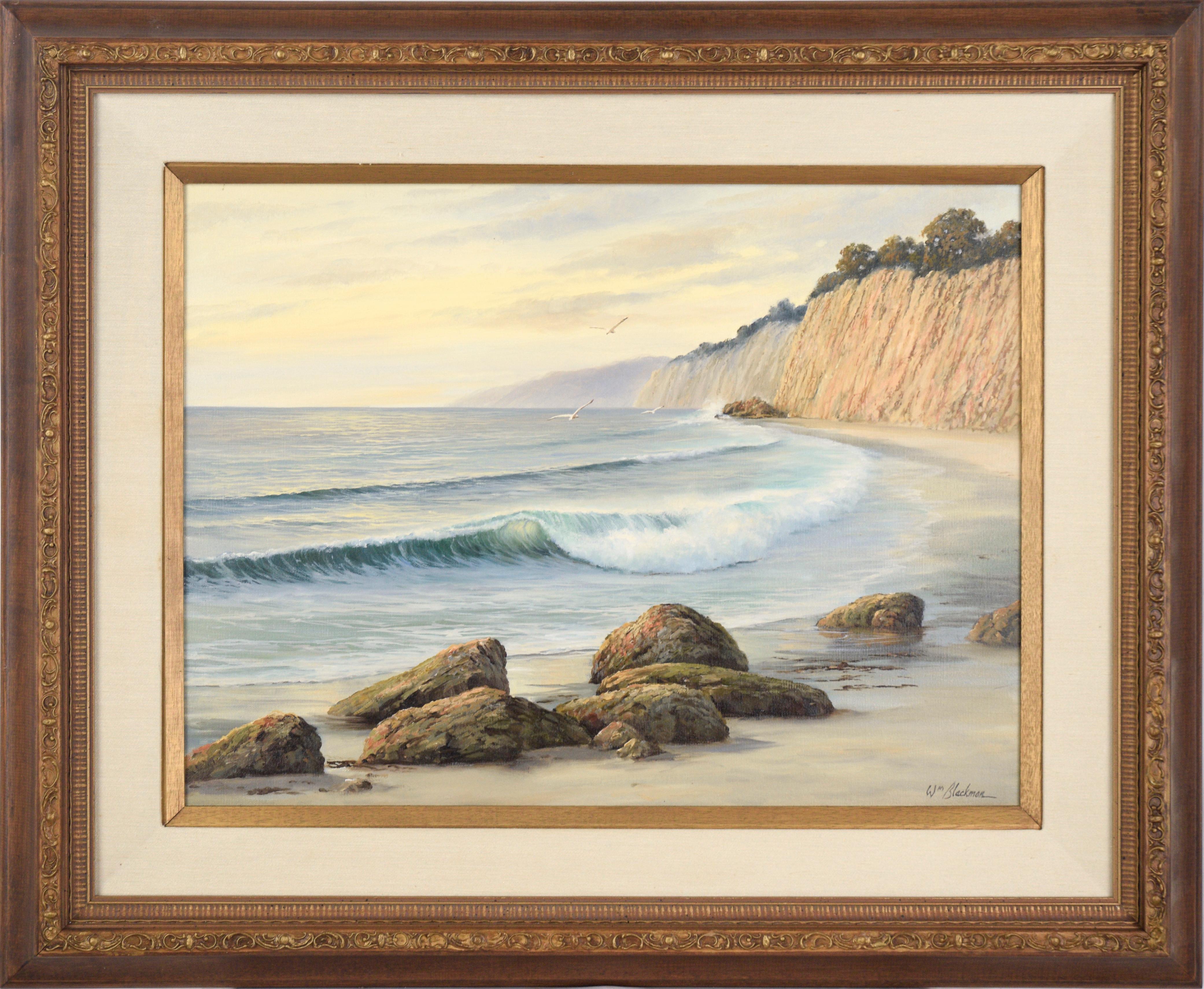 Landscape Painting William Henry Blackman - La vague ondulante à la côte - Paysage marin