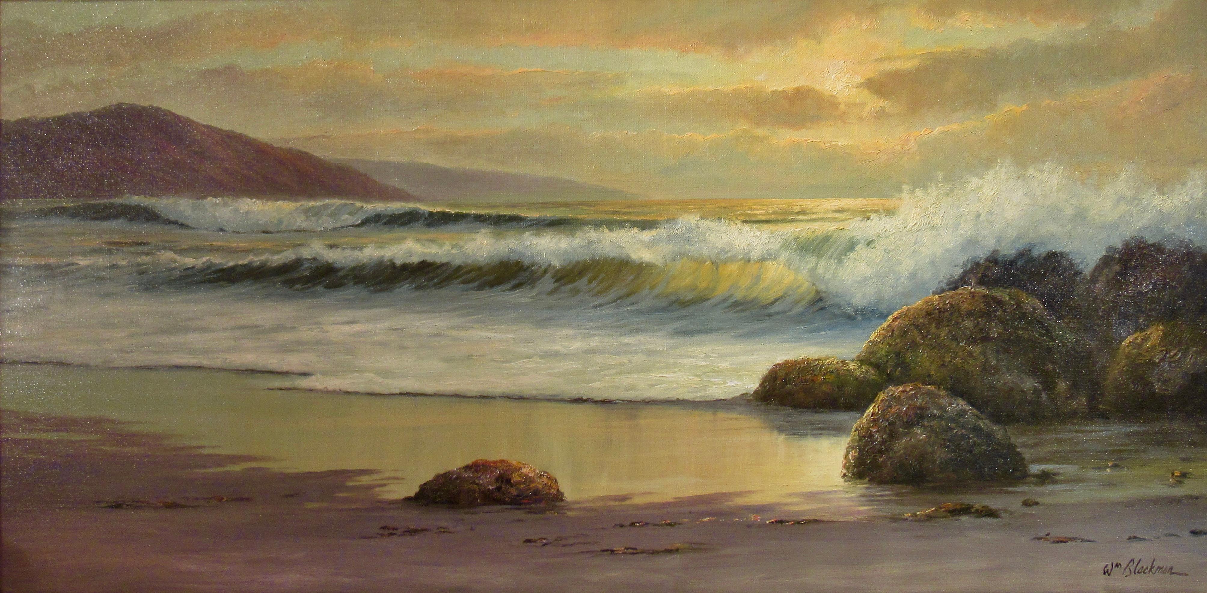 Seascape, California Coast II - Painting by William Henry Blackman