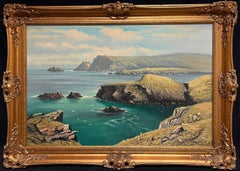 Grande peinture irlandaise de Glen Head County Donegal