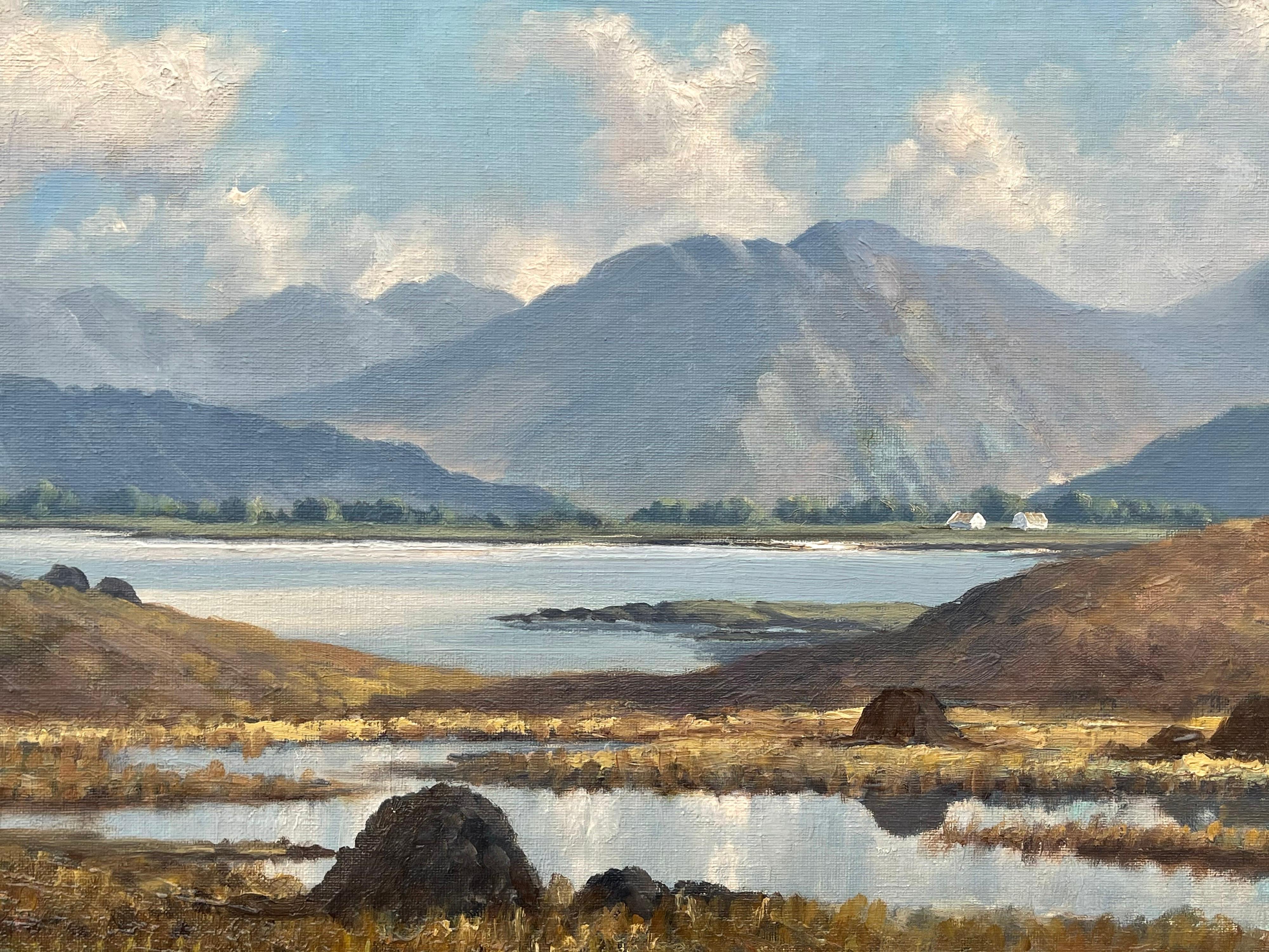 Oil Painting of Mountain Lake Scene in Connemara Ireland by Modern Irish Artist 4