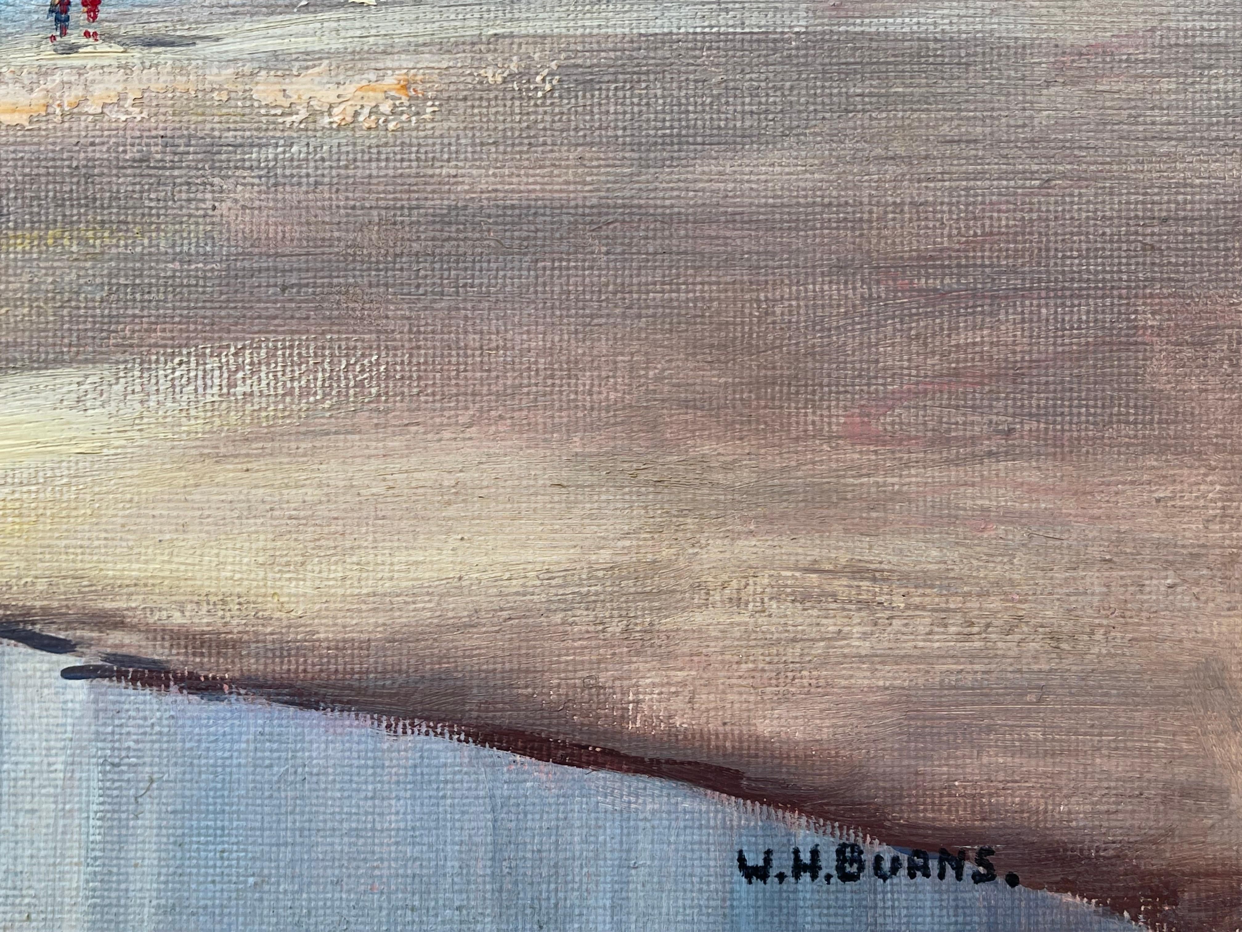 Pittura ad olio originale di una scena di spiaggia a Fairhead in Irlanda, realizzata da un artista irlandese moderno in vendita 3