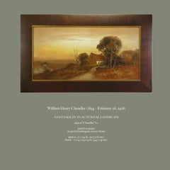 William Henry Chandler Pastel, Cabaña en un paisaje otoñal
