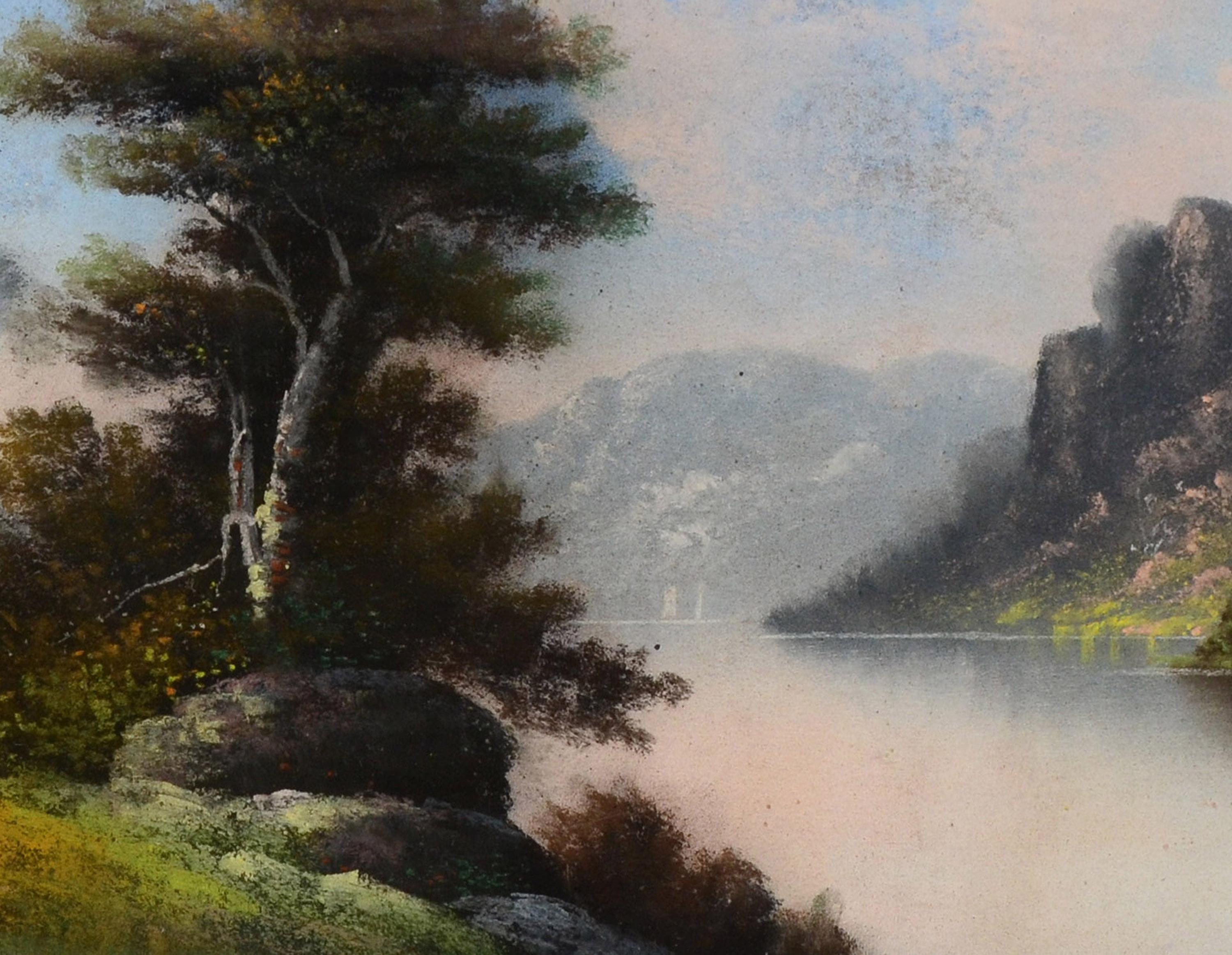 Paesaggio a pastello tonalista dei primi del Novecento - Painting Tonalismo di William Henry Chandler