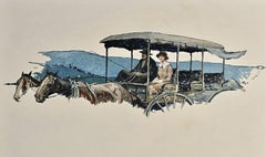 “She rode up in the stage from Union” Story illustration for the Post