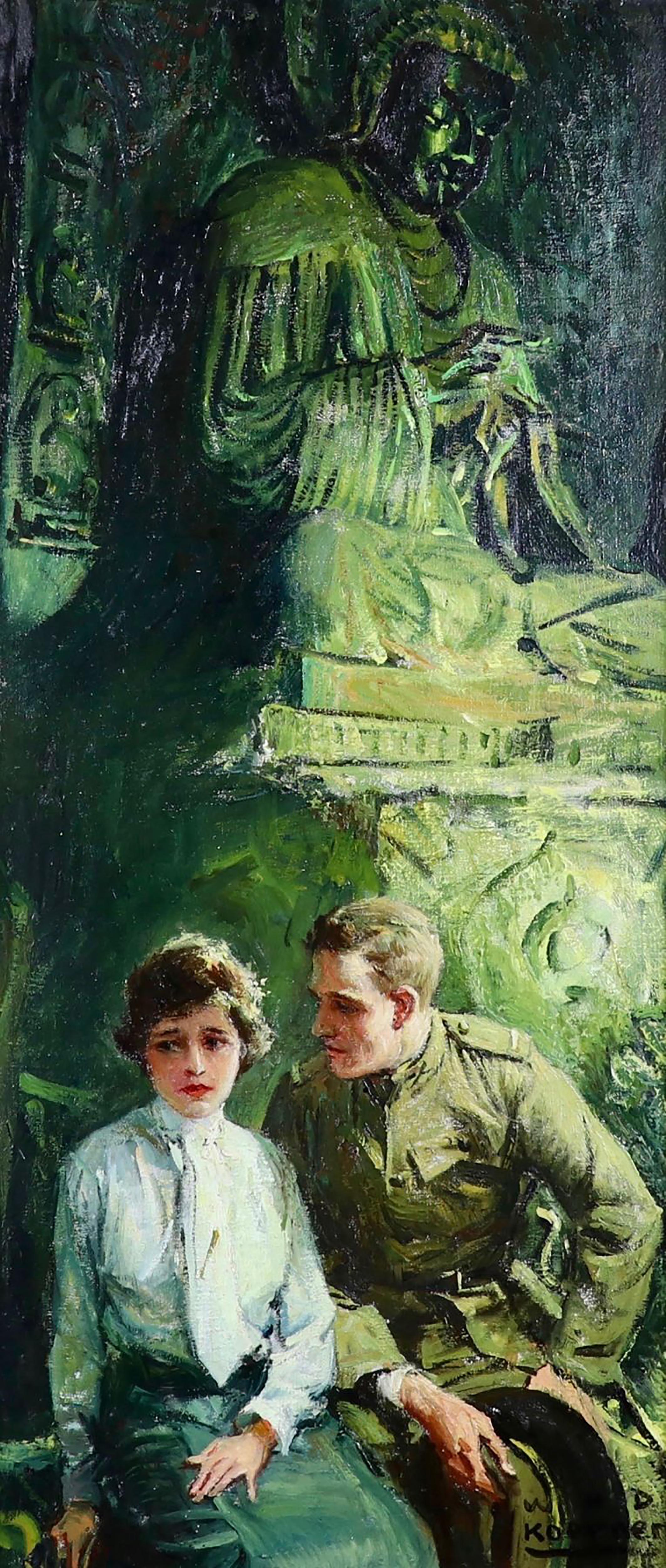 Figurative Painting William Henry Dethlef Koerner - « The Number One Boy », illustration d'un roman d'après une soirée du samedi, mai 1922