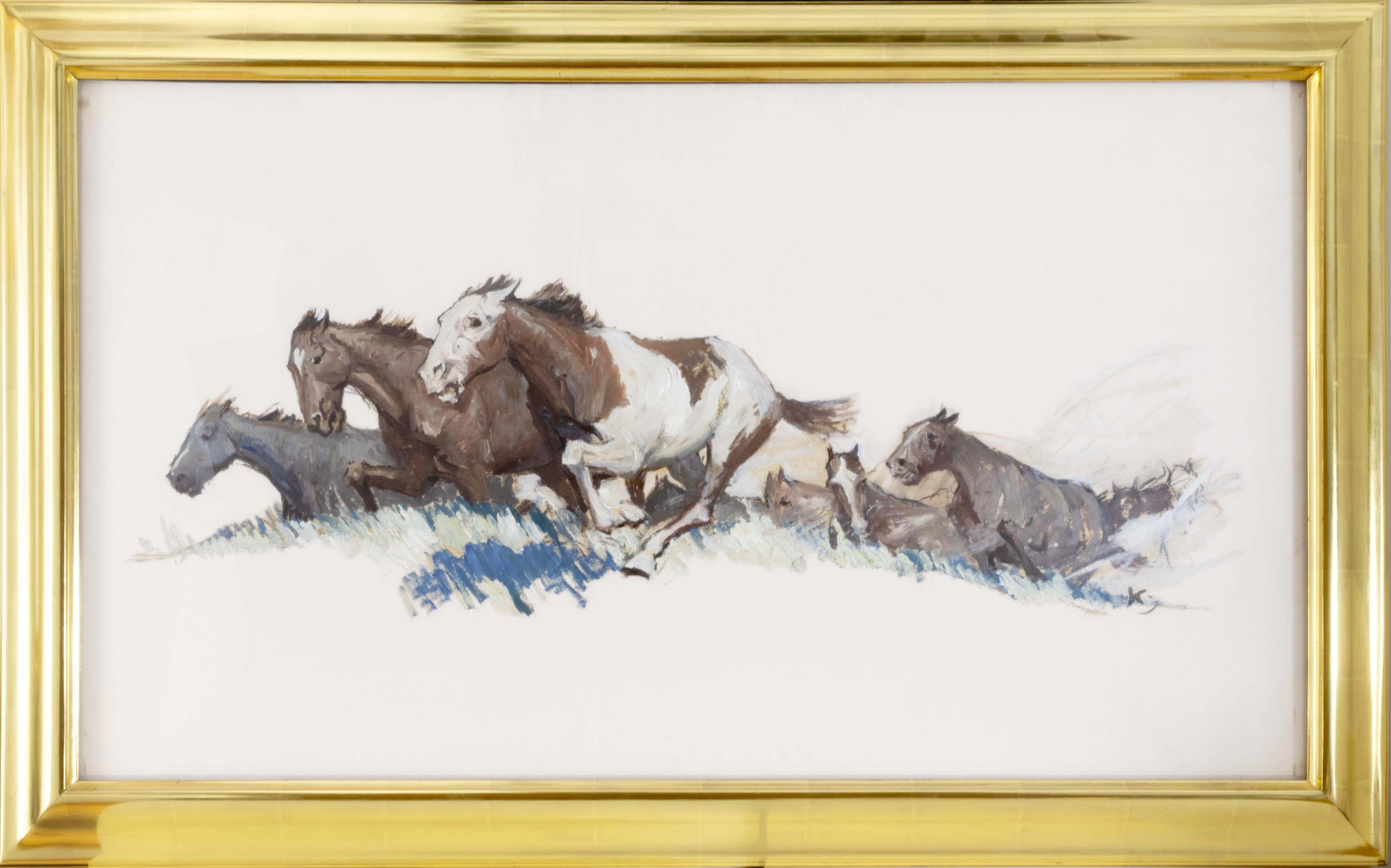 Der bemalte Stallion – Painting von William Henry Dethlef Koerner