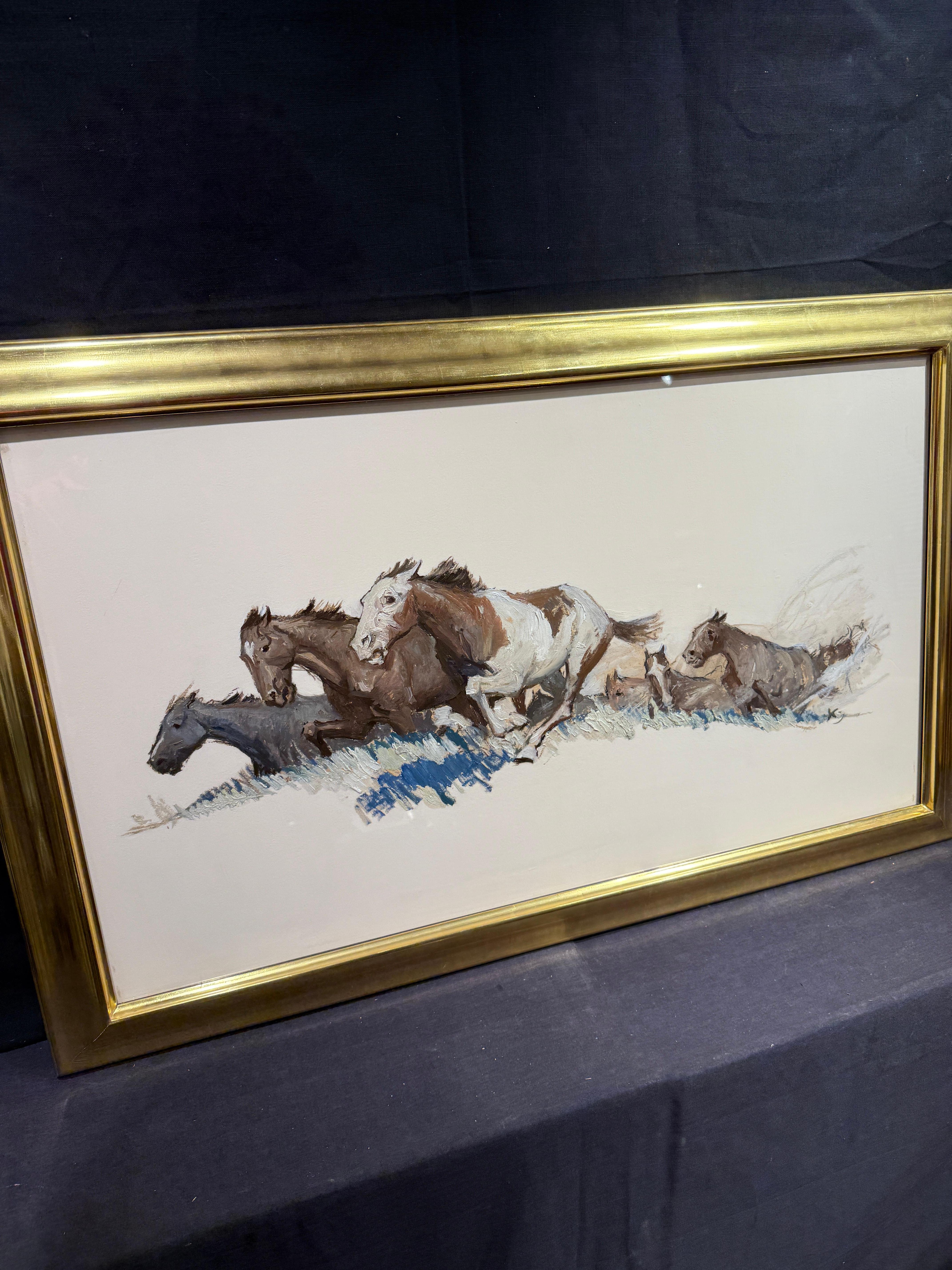 Der bemalte Stallion (Amerikanische Moderne), Painting, von William Henry Dethlef Koerner