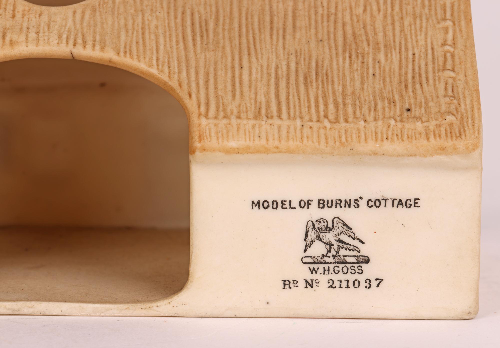 William Henry Goss Porcelain Model of Robert Burn’s Cottage Pastille Burner 1893 For Sale 8