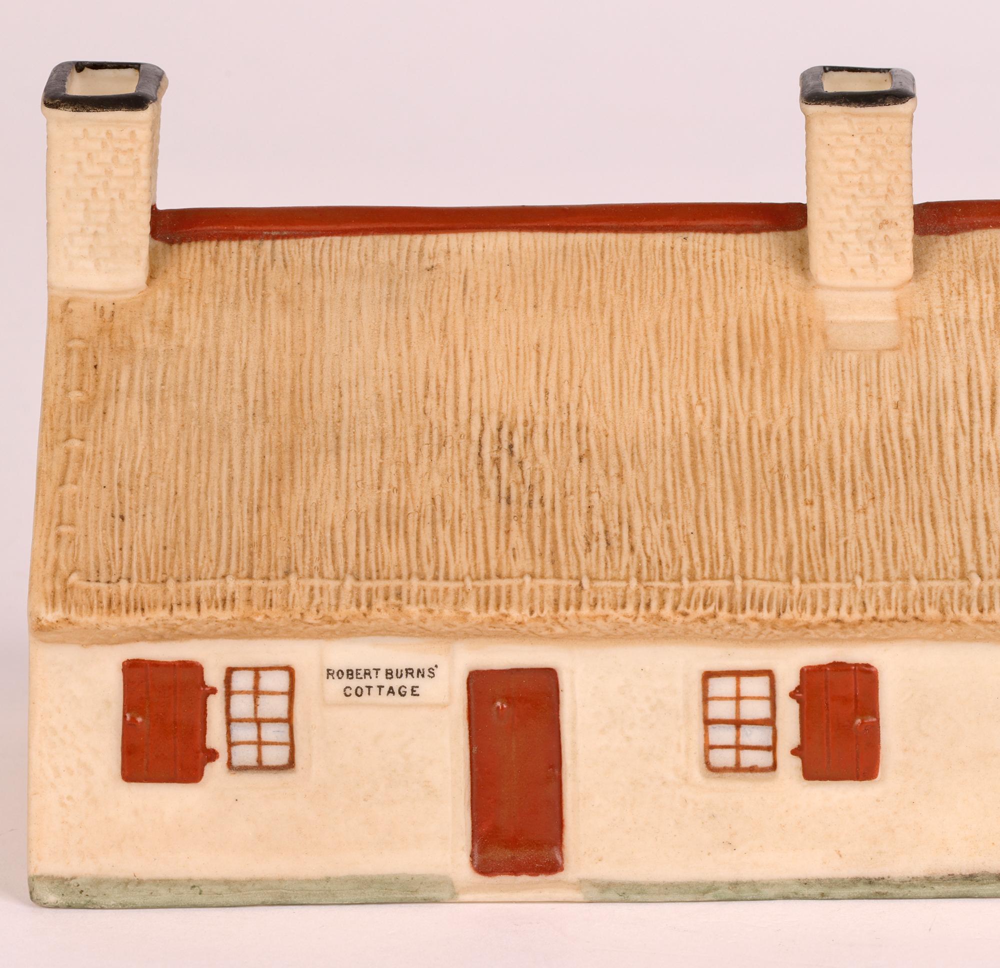 Late Victorian William Henry Goss Porcelain Model of Robert Burn’s Cottage Pastille Burner 1893 For Sale