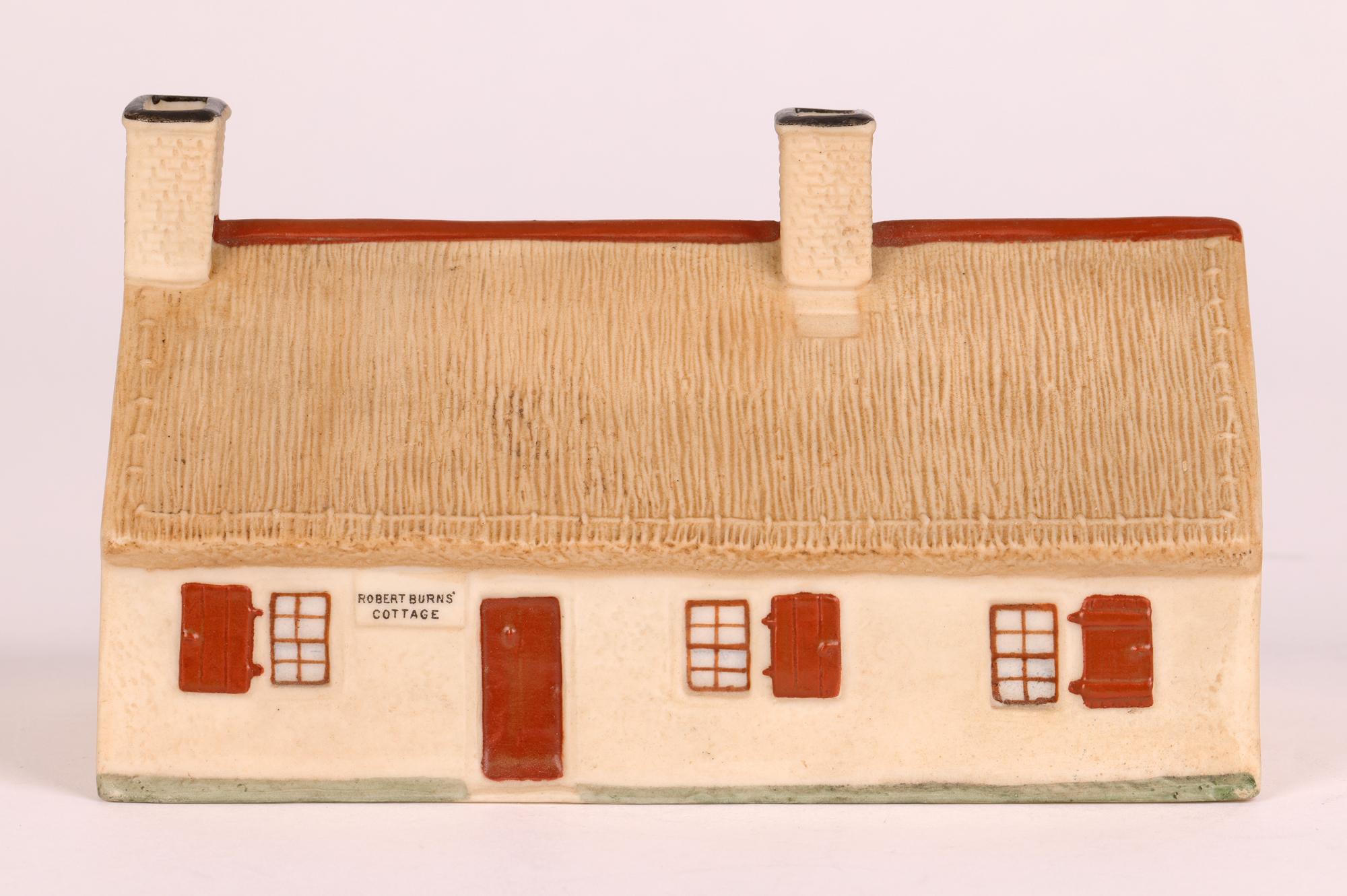 English William Henry Goss Porcelain Model of Robert Burn’s Cottage Pastille Burner 1893 For Sale