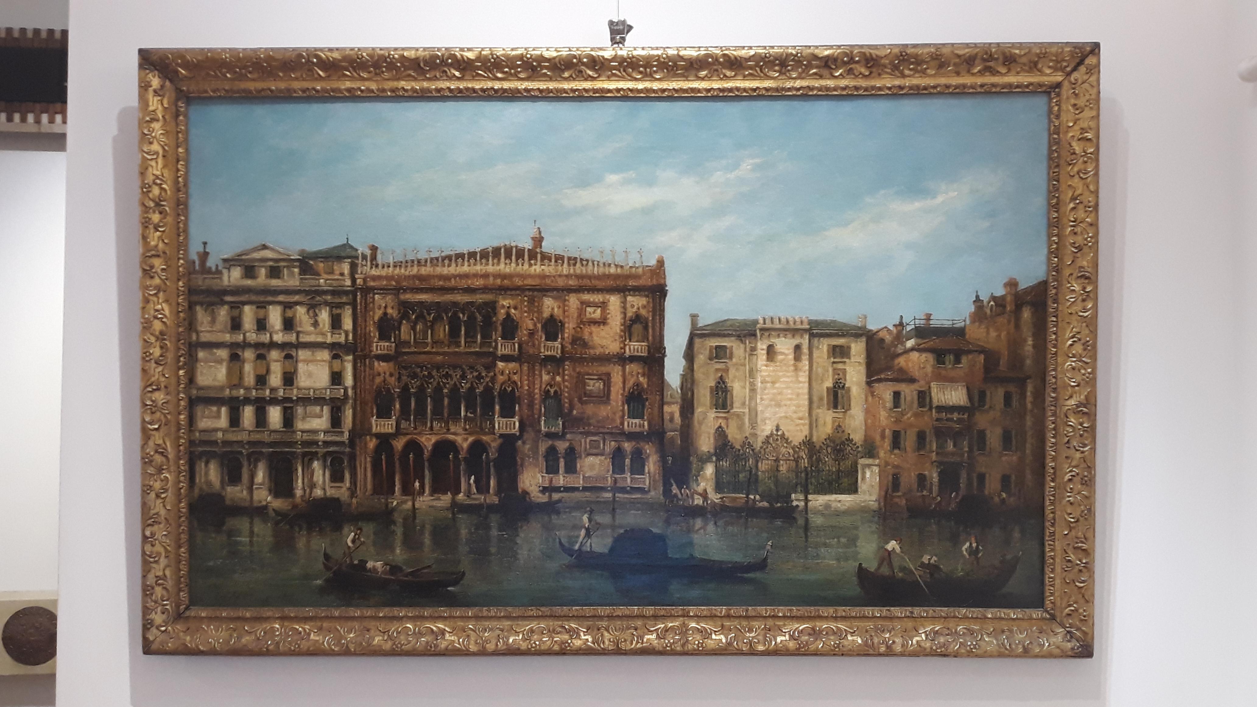 Ca' d'Oro à Venise - Naturalisme Painting par William Henry Haines