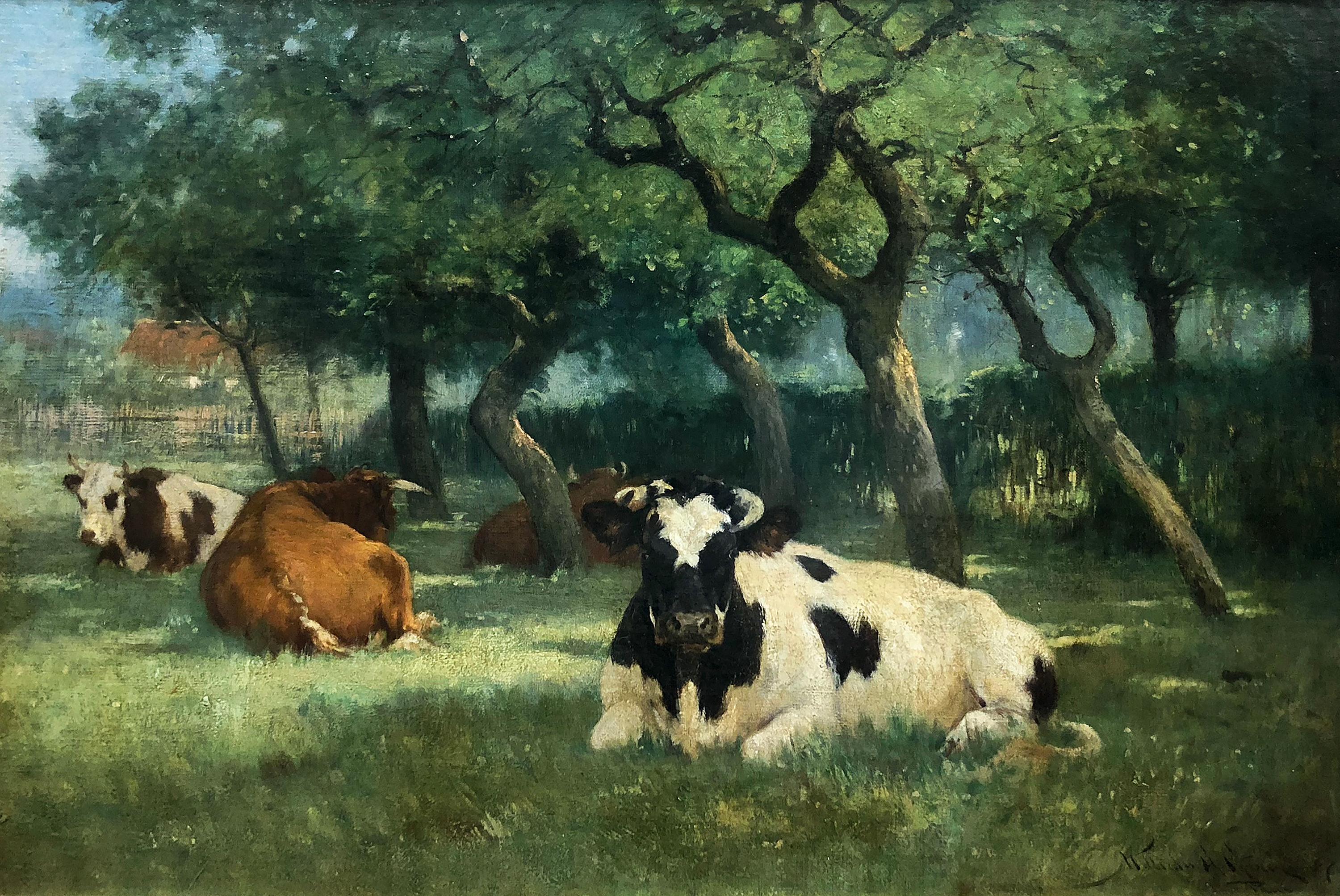 William Henry Howe Animal Painting - Made in the Shade
