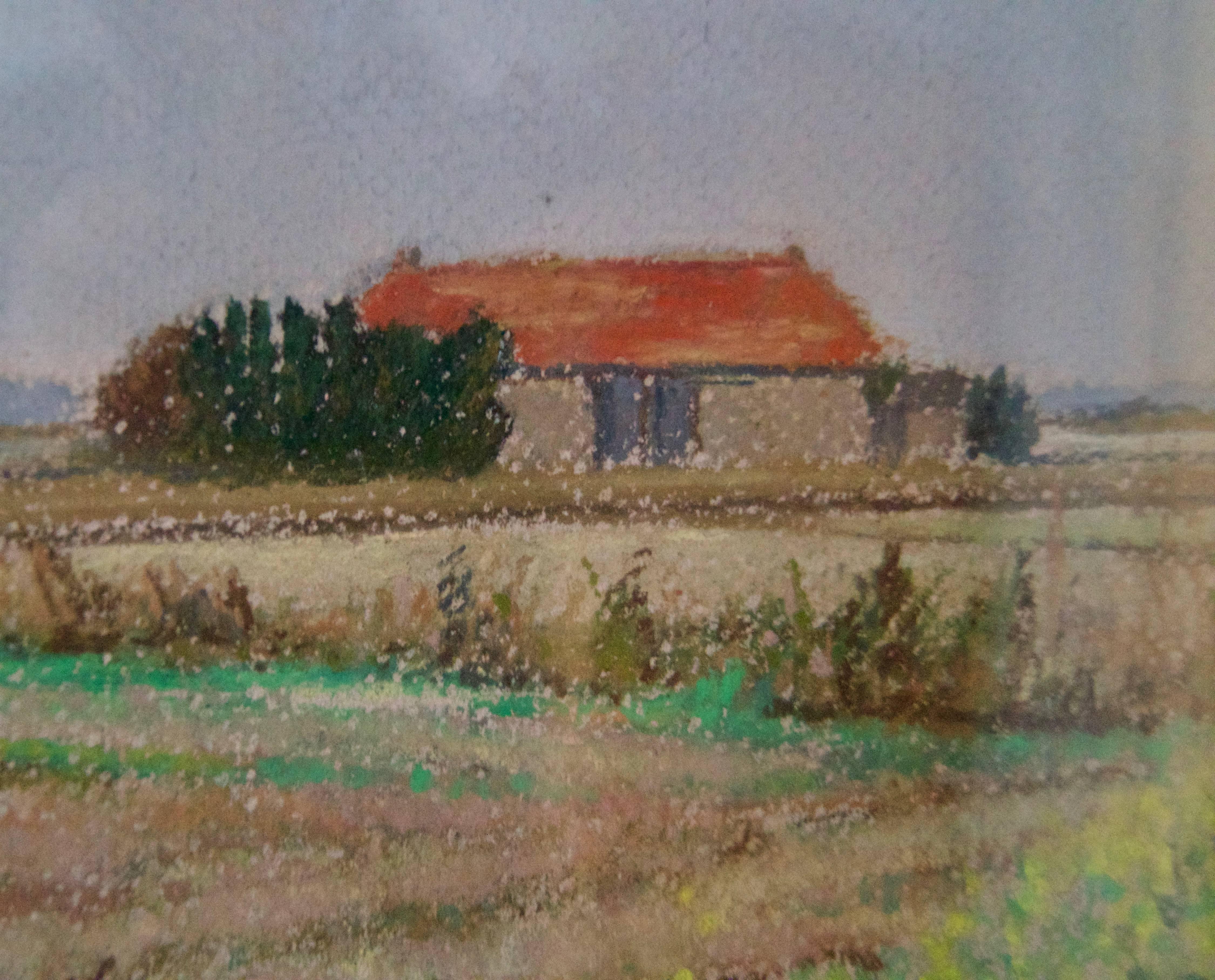Cotswolds Landscape - Mid 20th Century Impressionist Oil by William Henry Innes For Sale 2