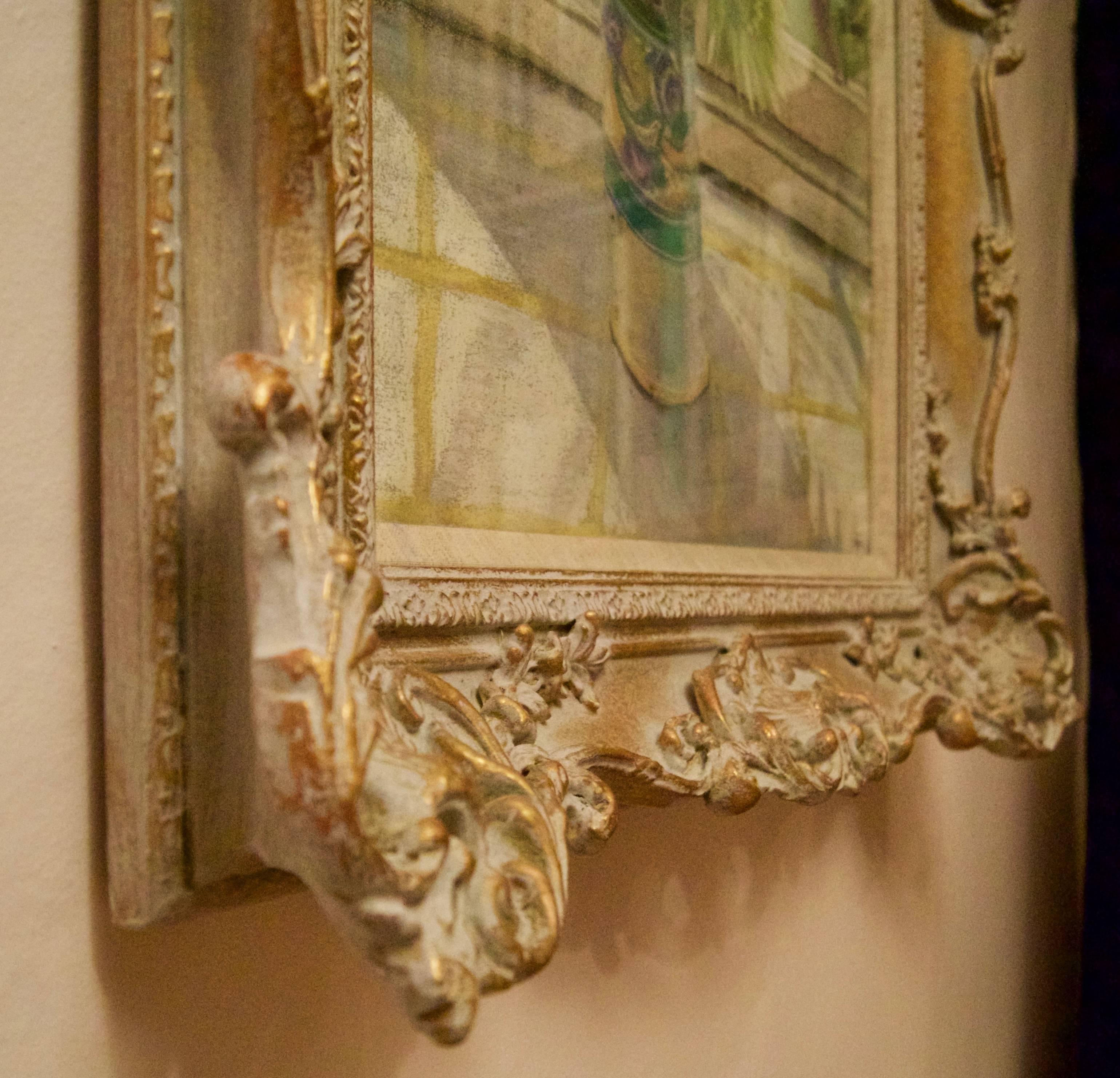 Flowers By My Window - Natura morta pastello del XX secolo di William Henry Innes in vendita 2