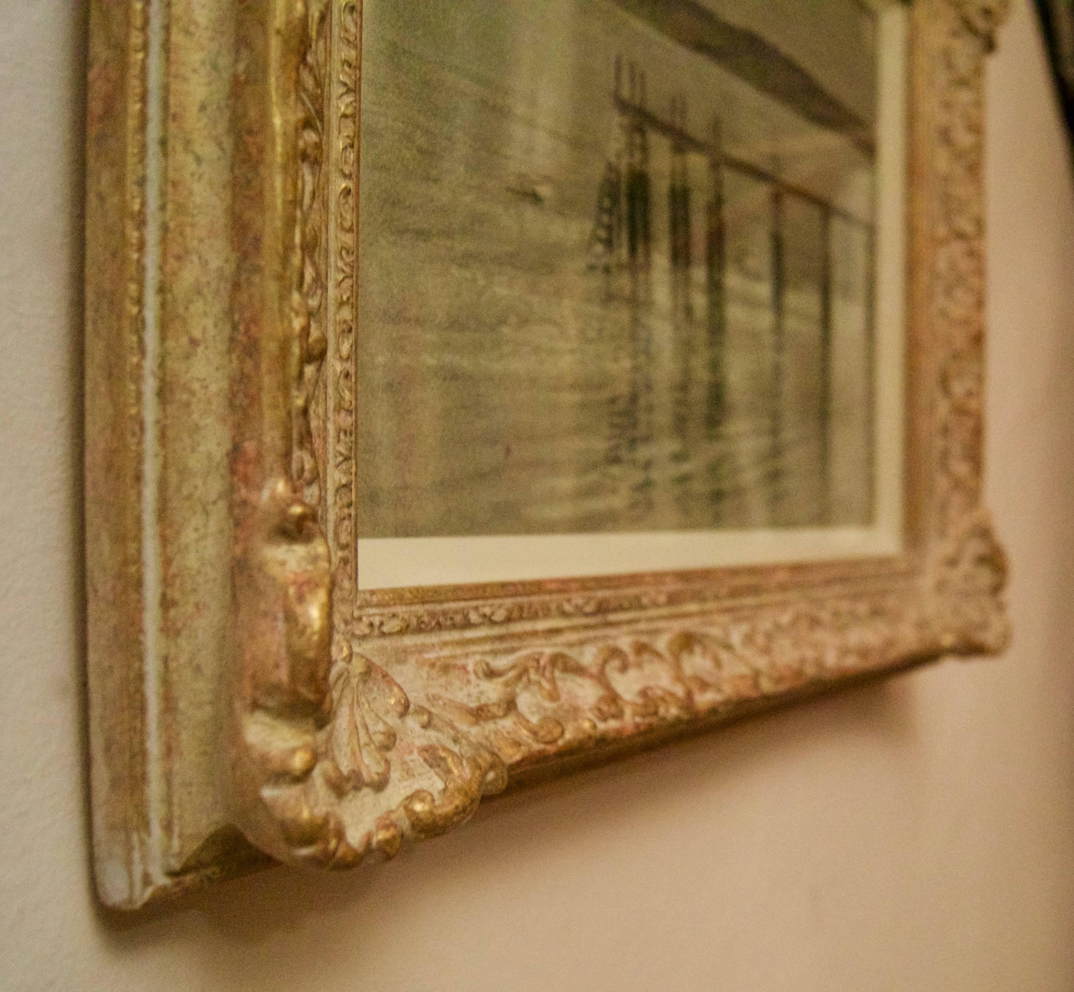 Pier - Pastello a olio su carta impressionista della metà del XX secolo di William Henry Innes in vendita 3