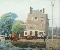 The White Cross Inn, Richmond, Nueva Pintura al Óleo del Club de Arte Inglés