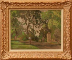 Camino a través del jardín - Pastel de mediados del siglo XX por William Henry Innes