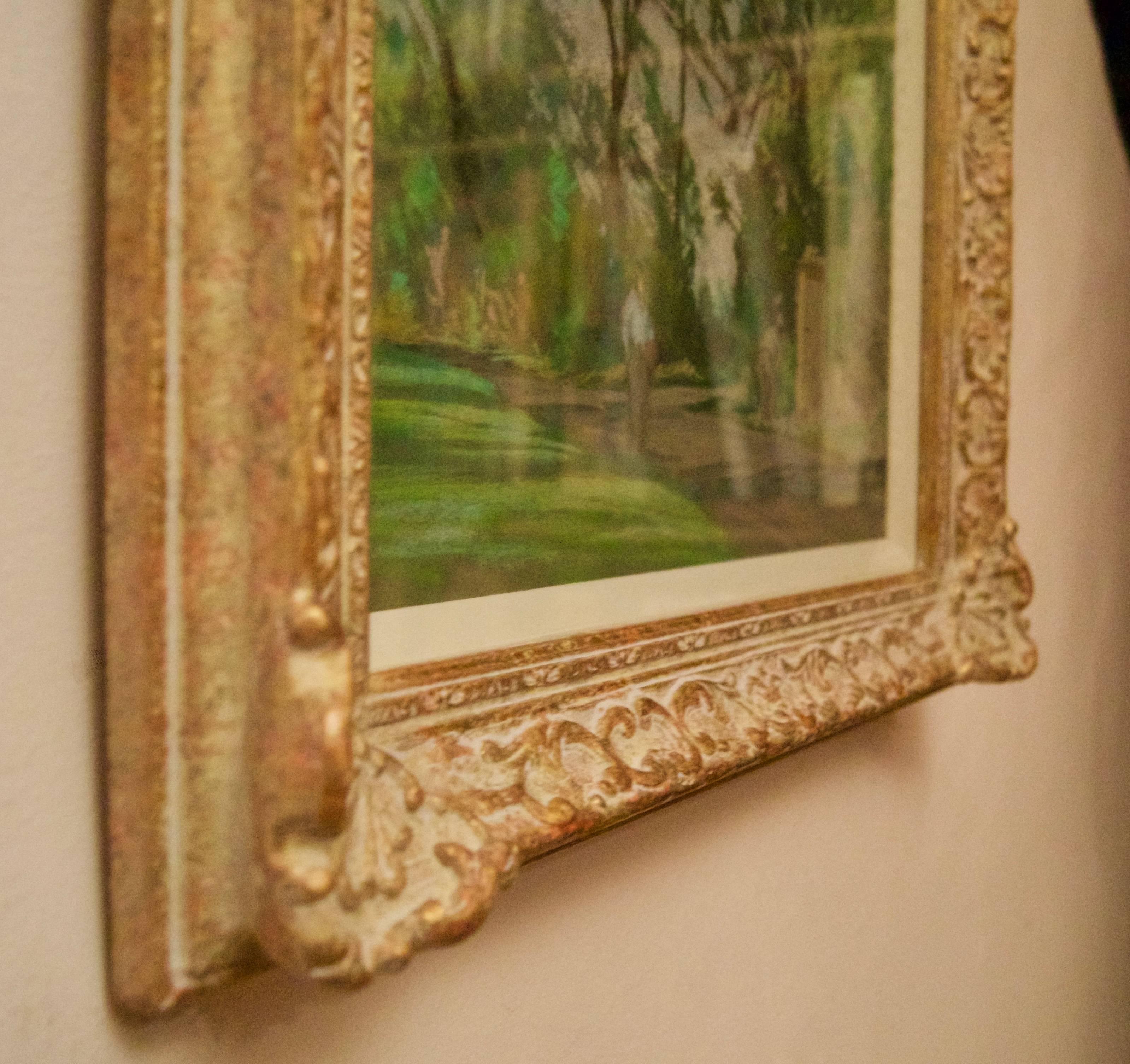 pathway through the Garden – Pastell von William Henry Innes, Mitte des 20. Jahrhunderts im Angebot 3