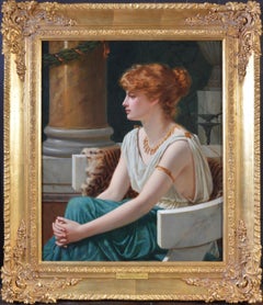 Poppaea Sabina - 19th Century Neoclassical Portrait Oil Painting Roman Empress