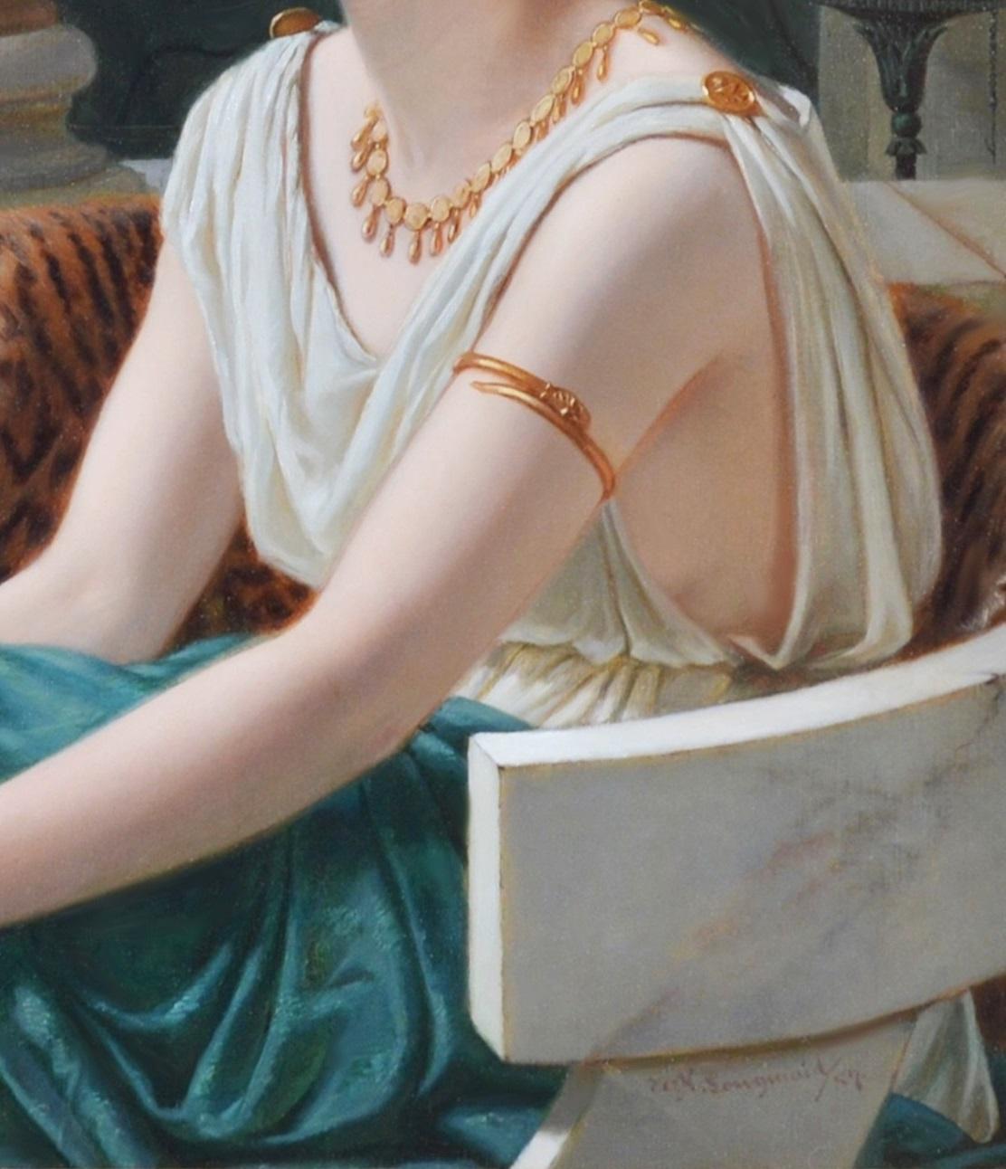 Poppaea Sabina - 19th Century Neoclassical Portrait Oil Painting Roman Empress 1