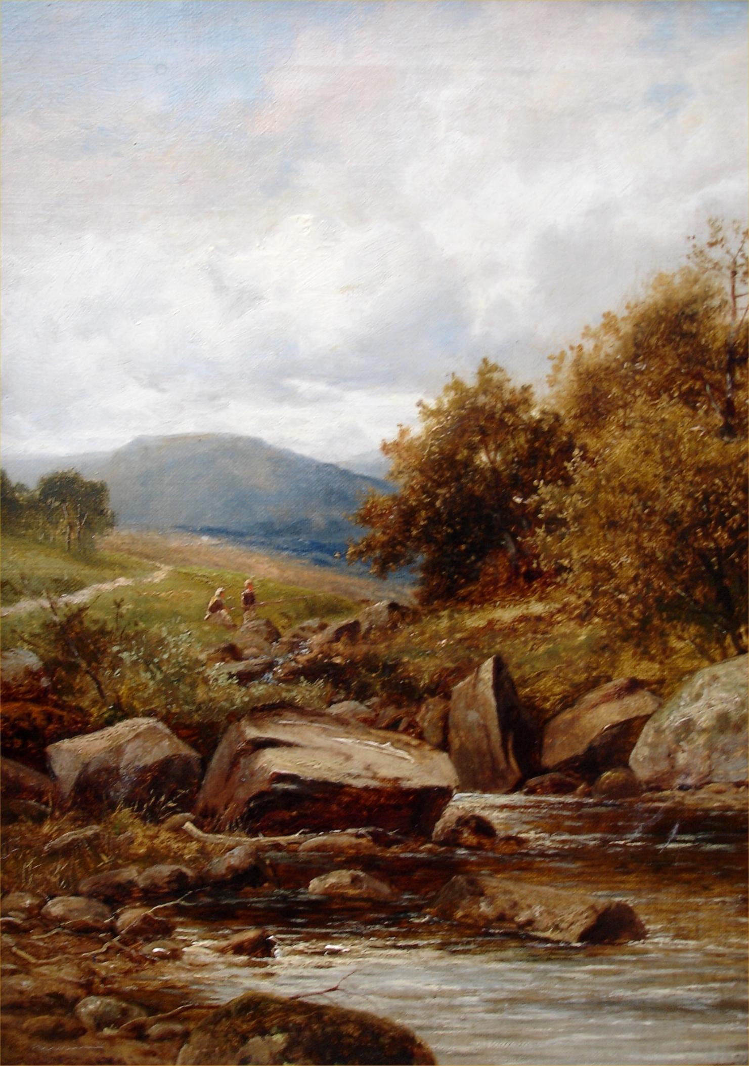 A Tributary of the Lledr - Painting by William Henry Mander