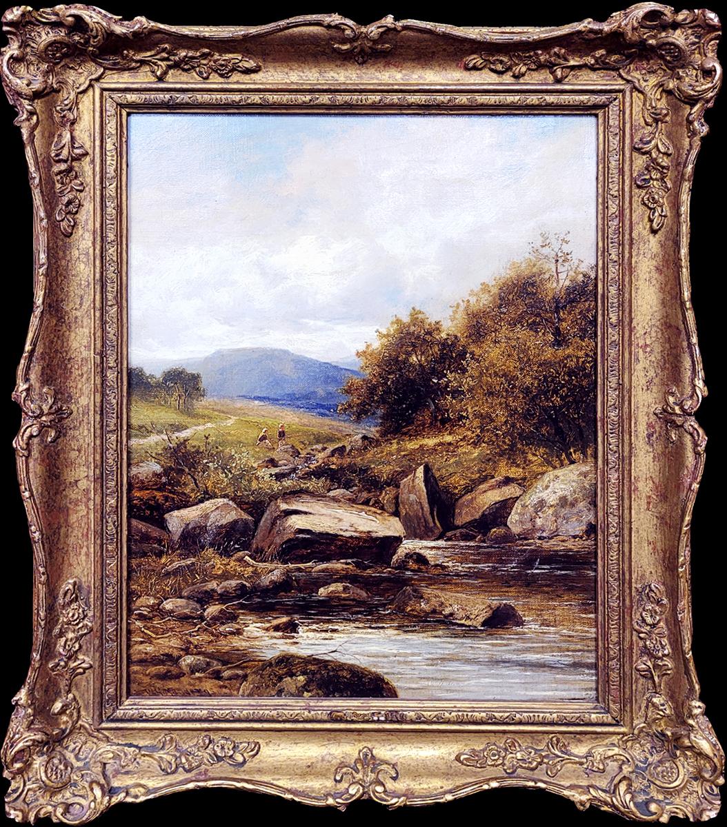 William Henry Mander Landscape Painting - A Tributary of the Lledr