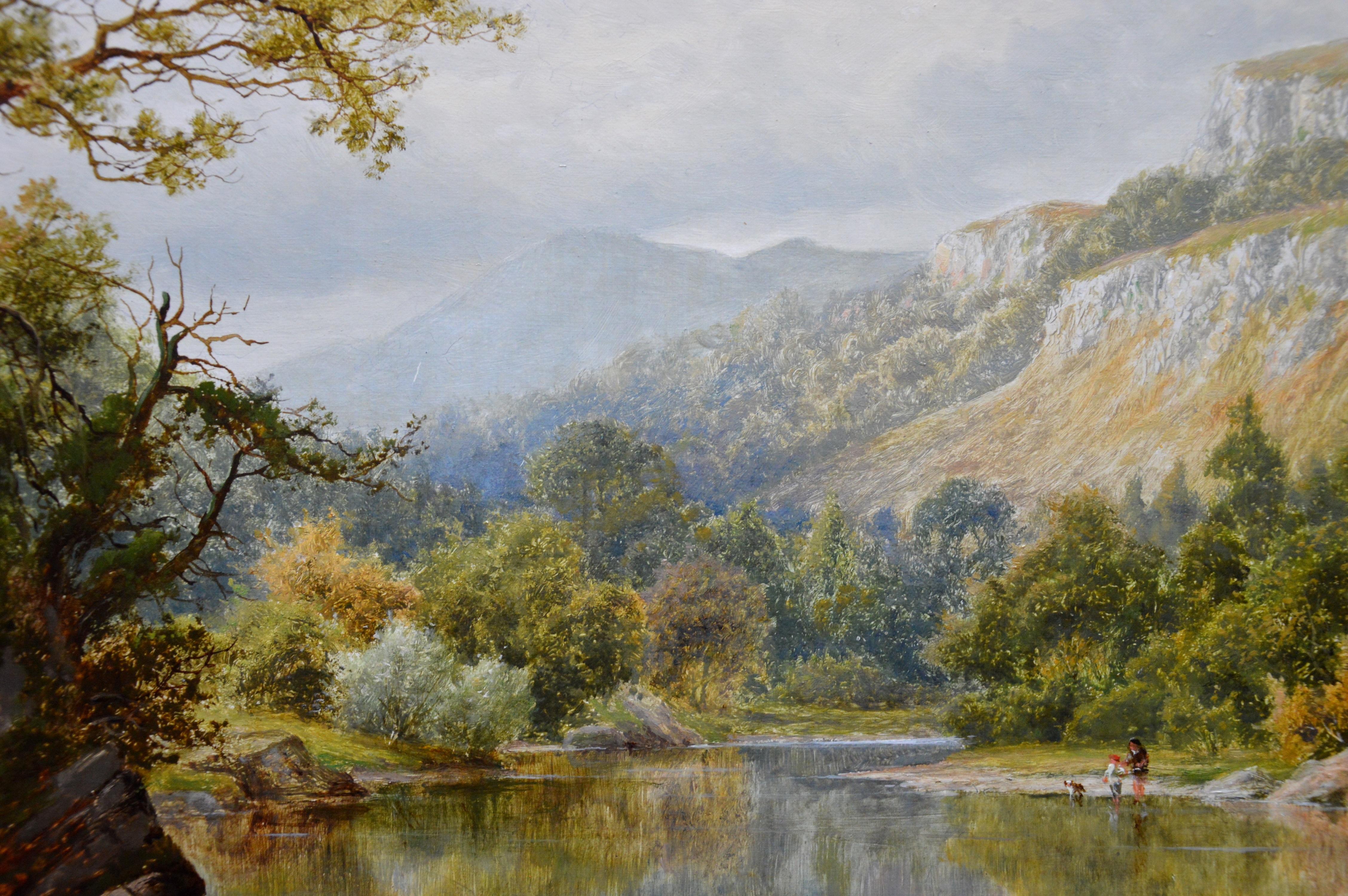 The Lledr Valley, North Wales - 19th Century River Landscape Oil Painting 3