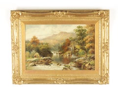 The Mill, Dolgellau,  Wales , William Henry Mander 19th century oil painting