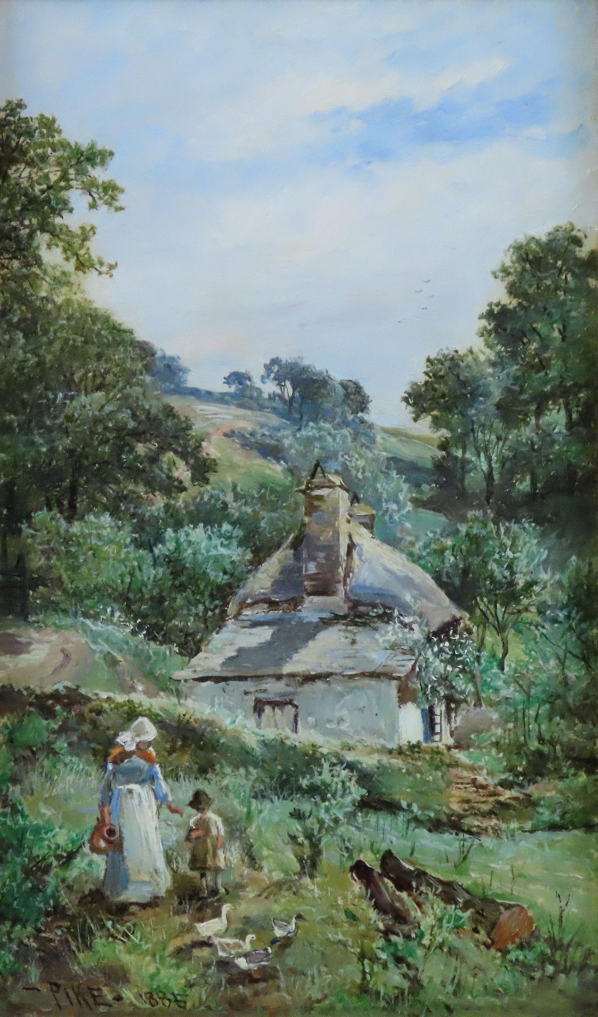 Pareja de óleos originales, WILLIAM HENRY PIKE, 