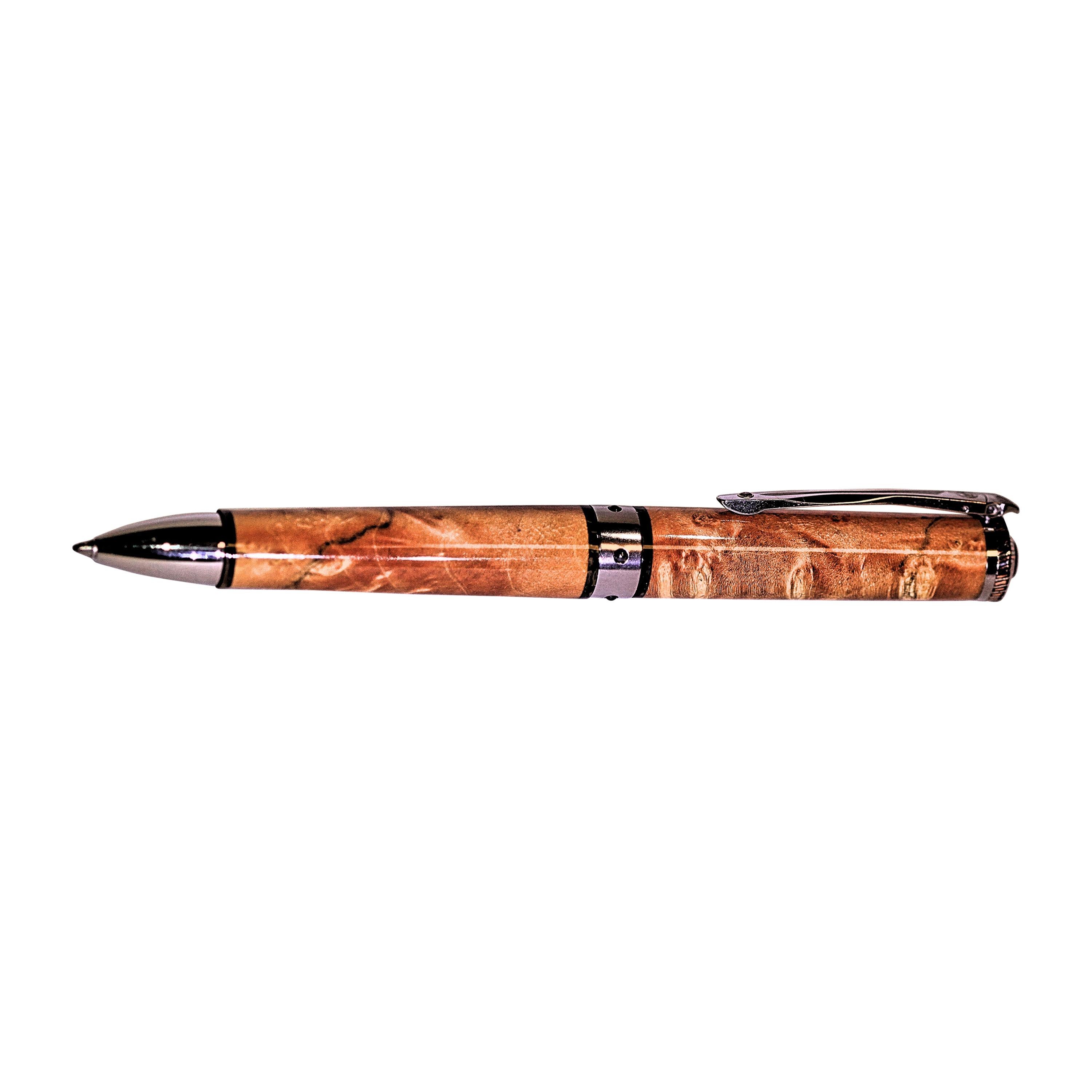 William Henry Rollerball Pen in Box Elder Burl Wood For Sale