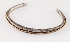 William Henry Sterling Silver and 18k Rose Gold Tudor Rose Cuff Bracelet