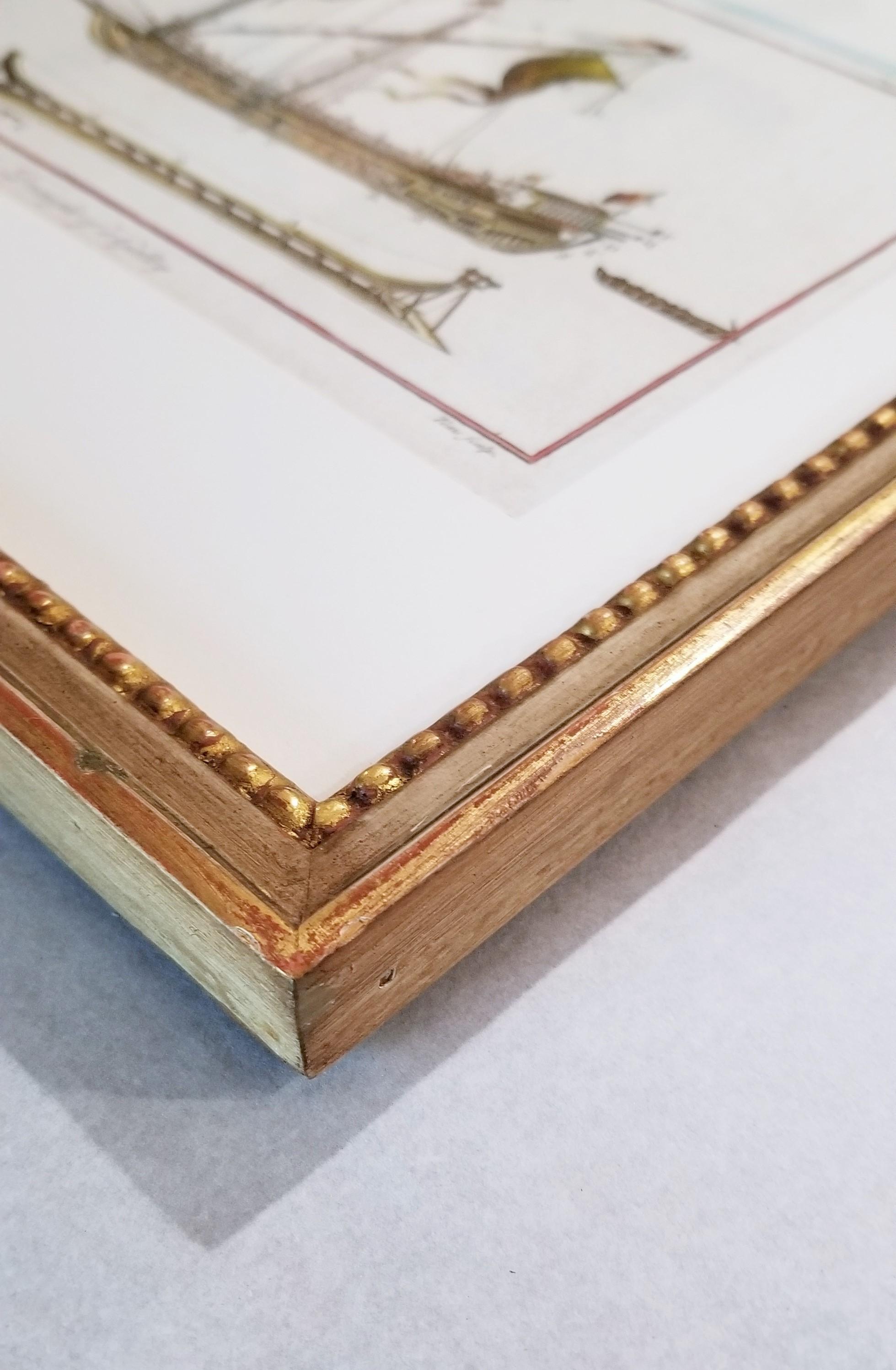 Disegno di una cambusa /// Antichi Maestri Nave Barca Paesaggio marino Costruzione Diagramma Arte in vendita 12