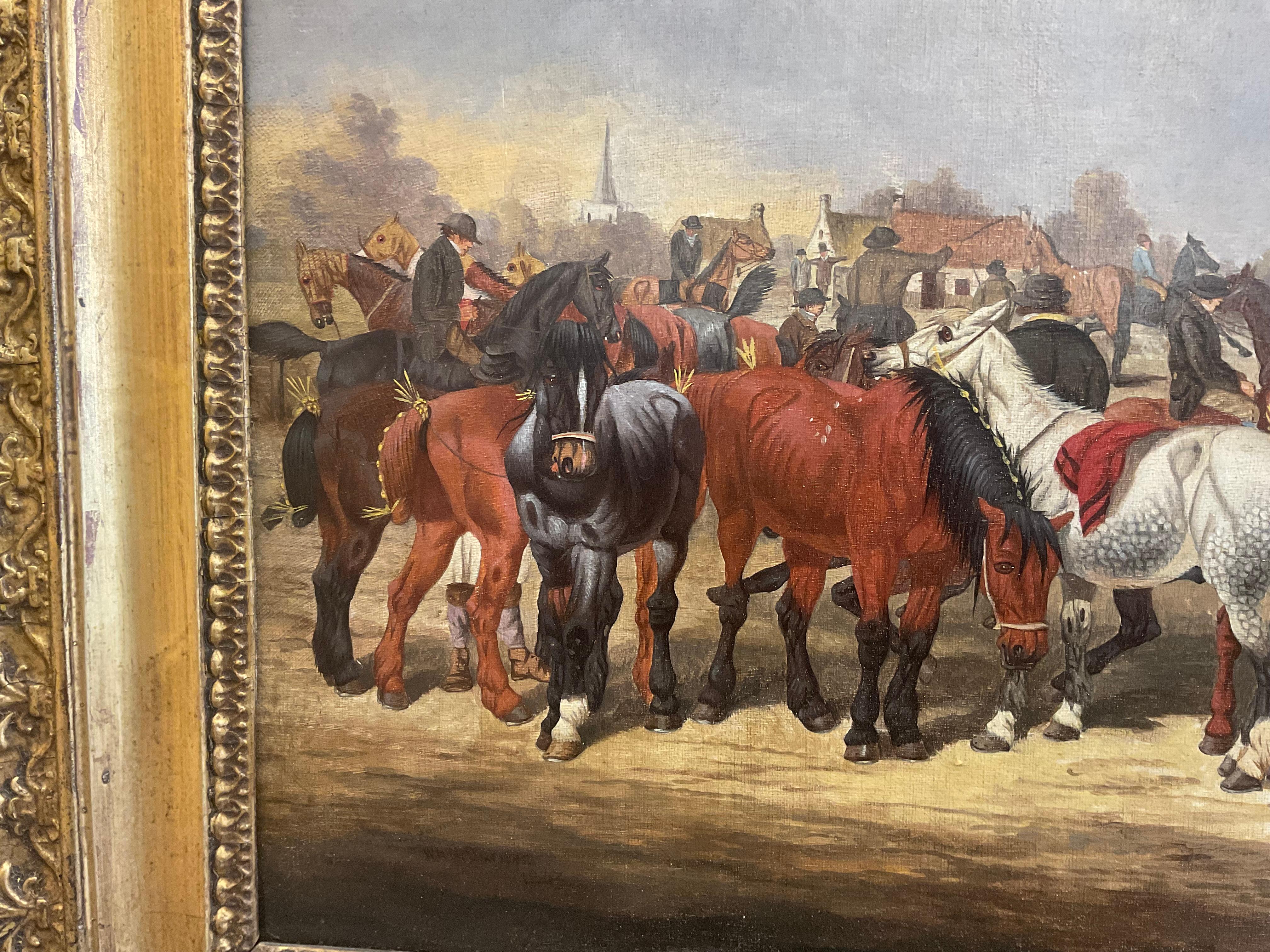 Signed, dated 1863

Provenance: Grubbs Auction, June 8, 1984 Christie’s, New York ; Bartlett Burnap

Turner was a British artist who has been referred to as “Horse Fair Turner” given his tendency to depict horse fair scenes realistically.