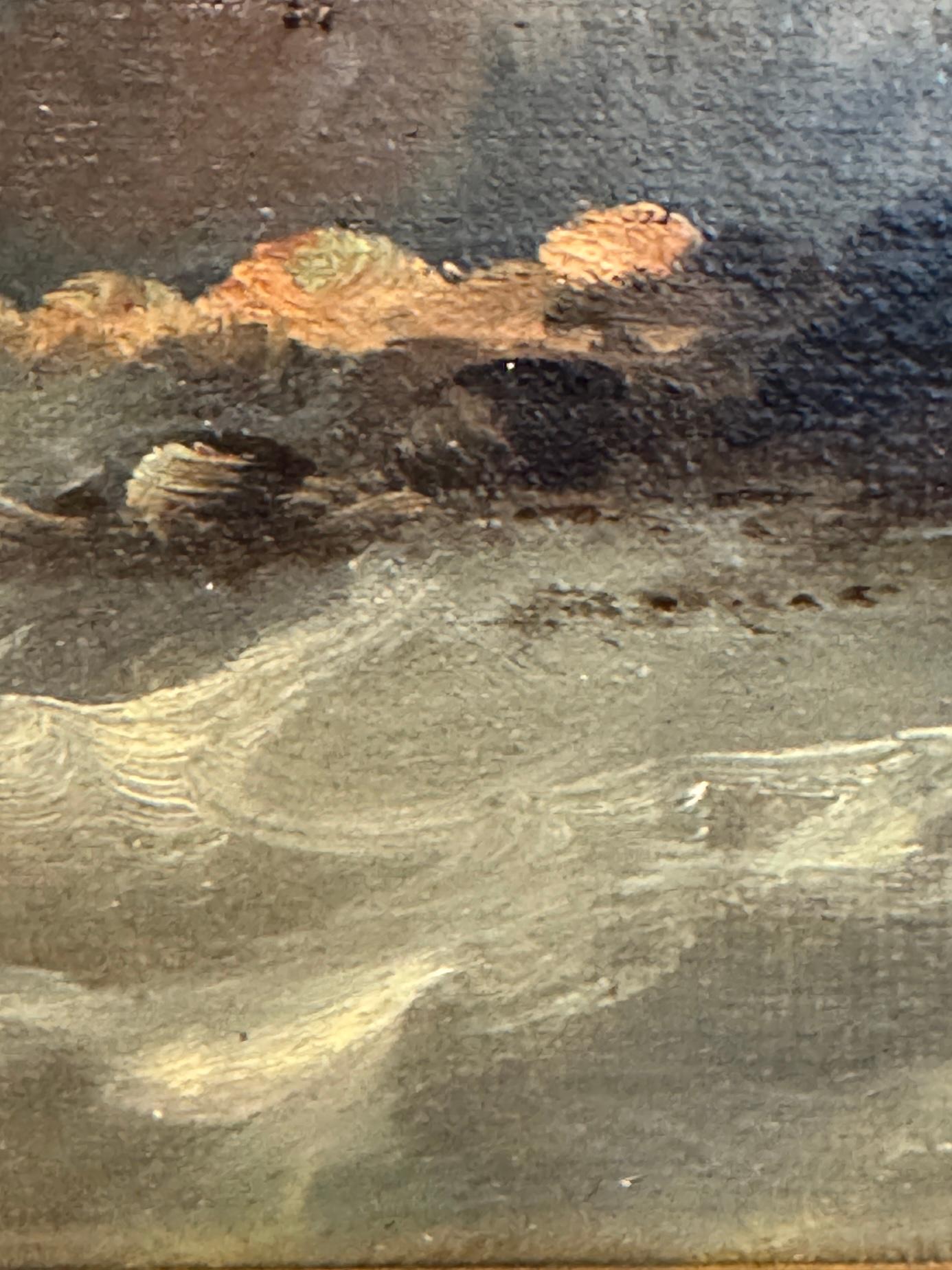 Antichi pescherecci inglesi del XIX secolo Nel Canale della Manica - Painting Vittoriano di William Henry Williamson