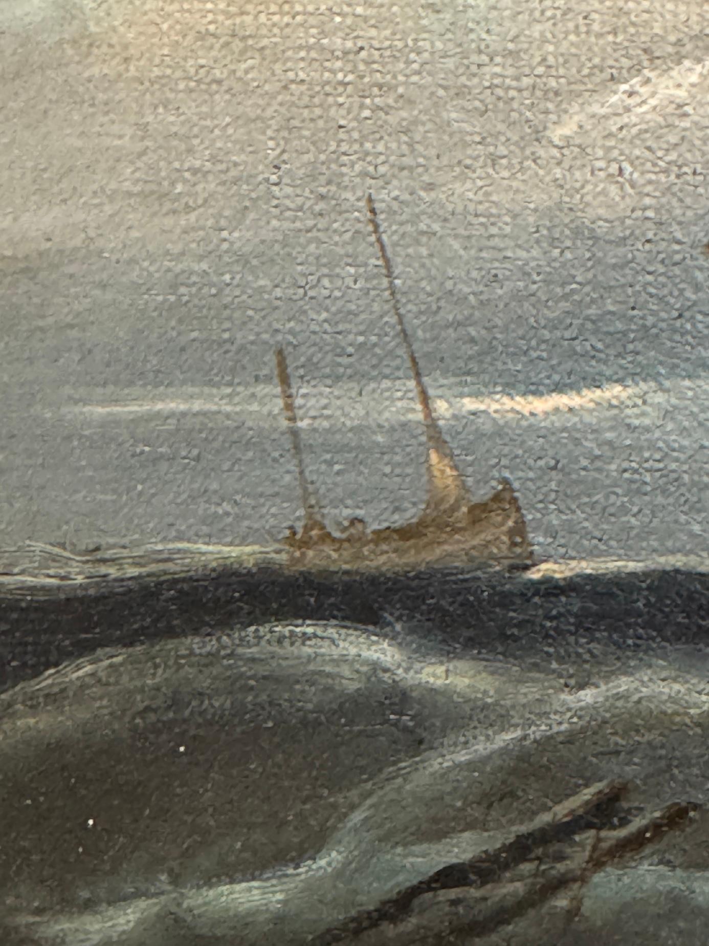 
William Henry Williamson (inglese, dalla metà alla fine del XIX secolo)
Barche da pesca al largo della costa inglese
Olio su tela, firmato in basso a sinistra
Circa 1870-80
Presentato in una cornice dorata d'epoca con dettagli foliati e di