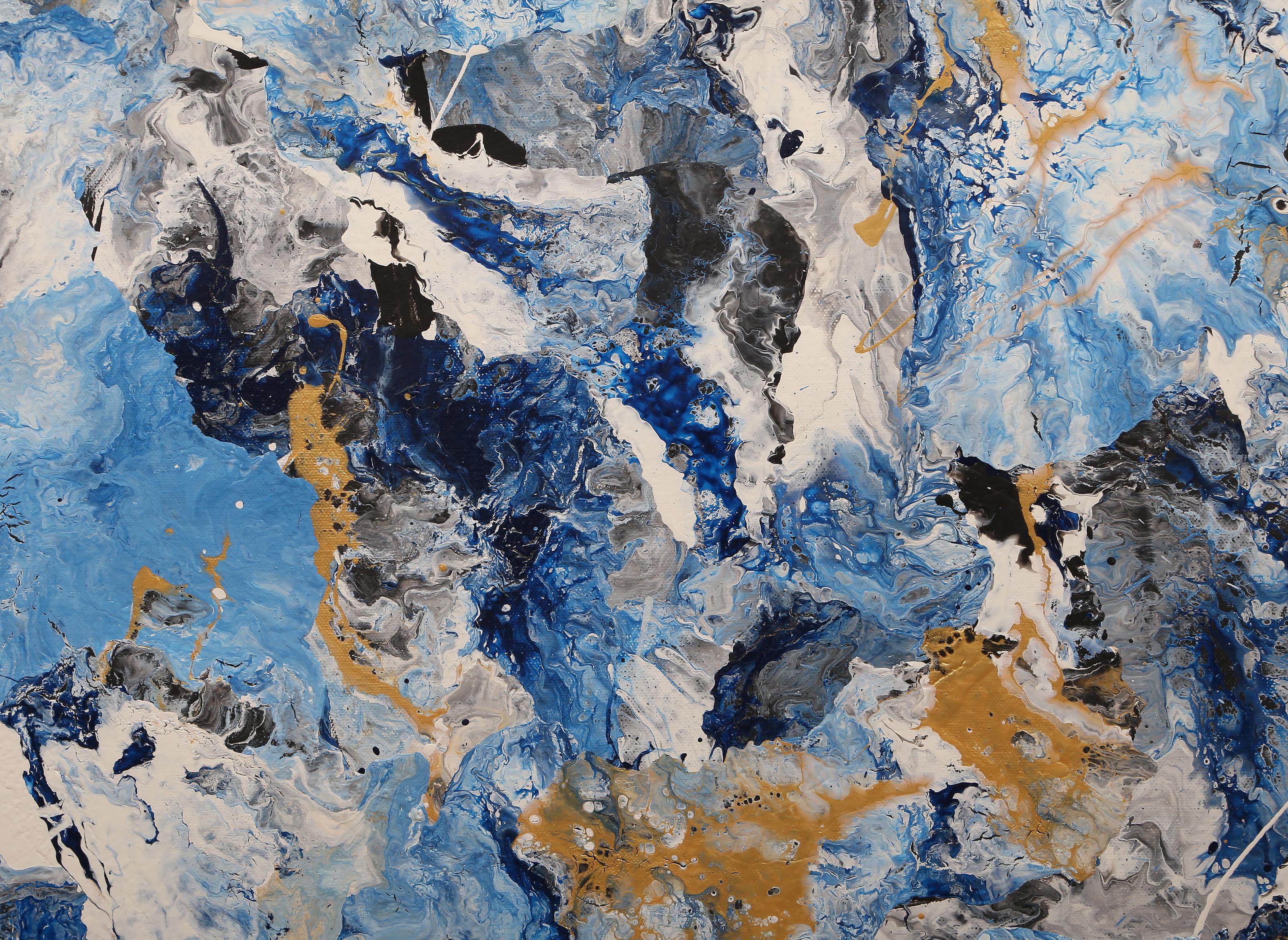 Genie, Abstract Expressionist Acrylic Painting by William Hewes in vendita 1