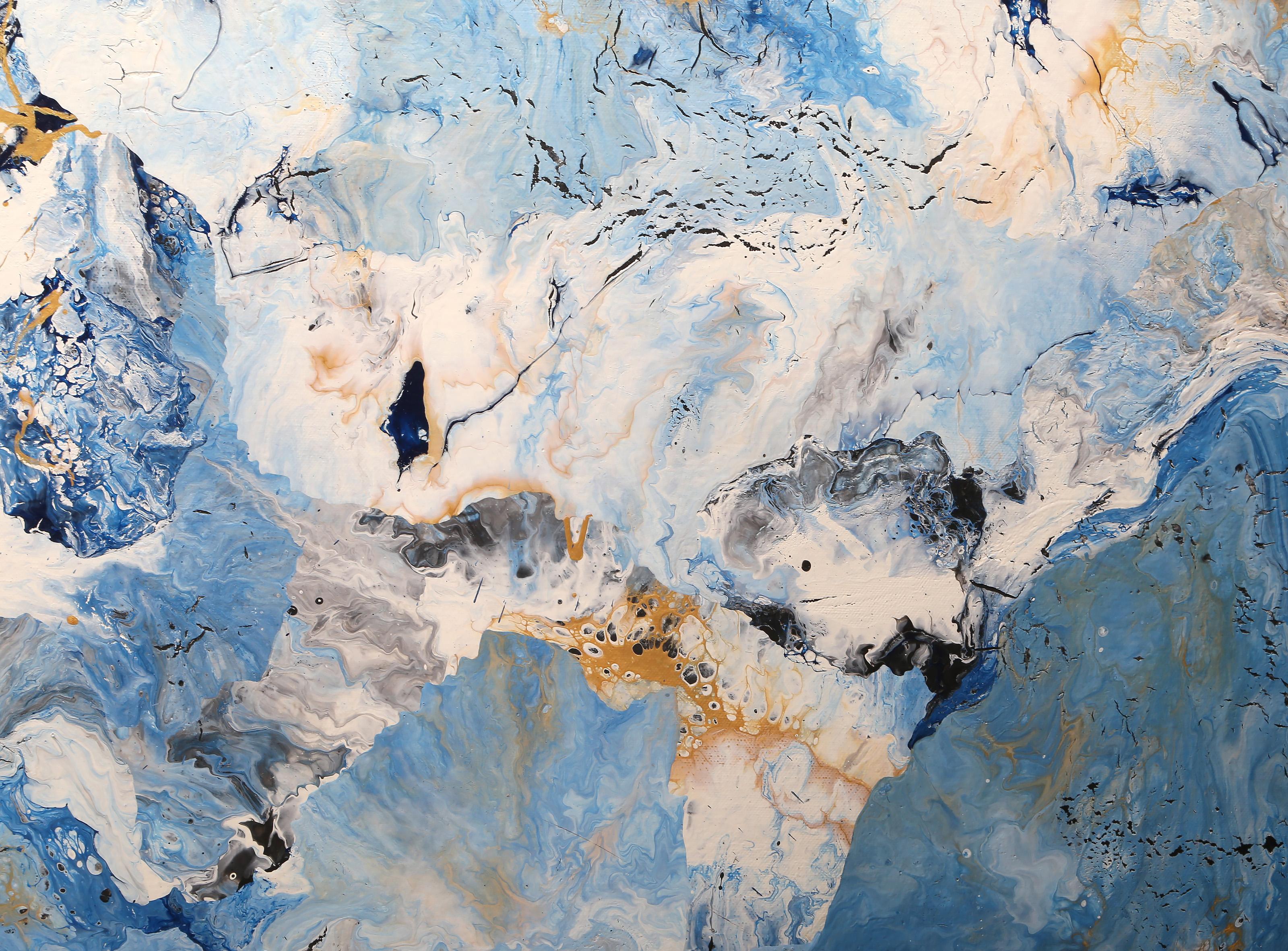 Genie, Abstract Expressionist Acrylic Painting by William Hewes in vendita 2