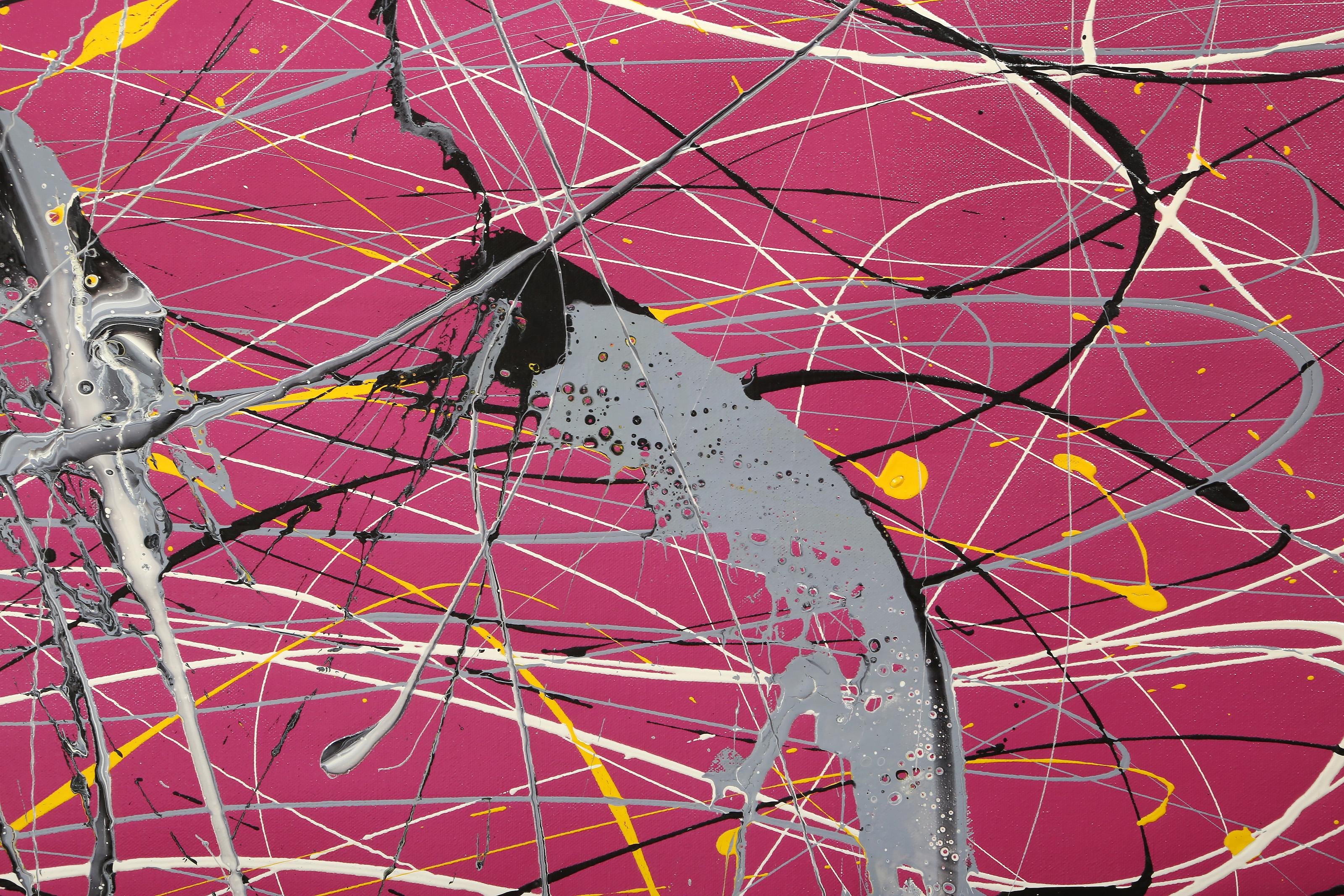Jelly + Shrimp, Abstract Expressionist Acrylic Painting by William Hewes For Sale 1