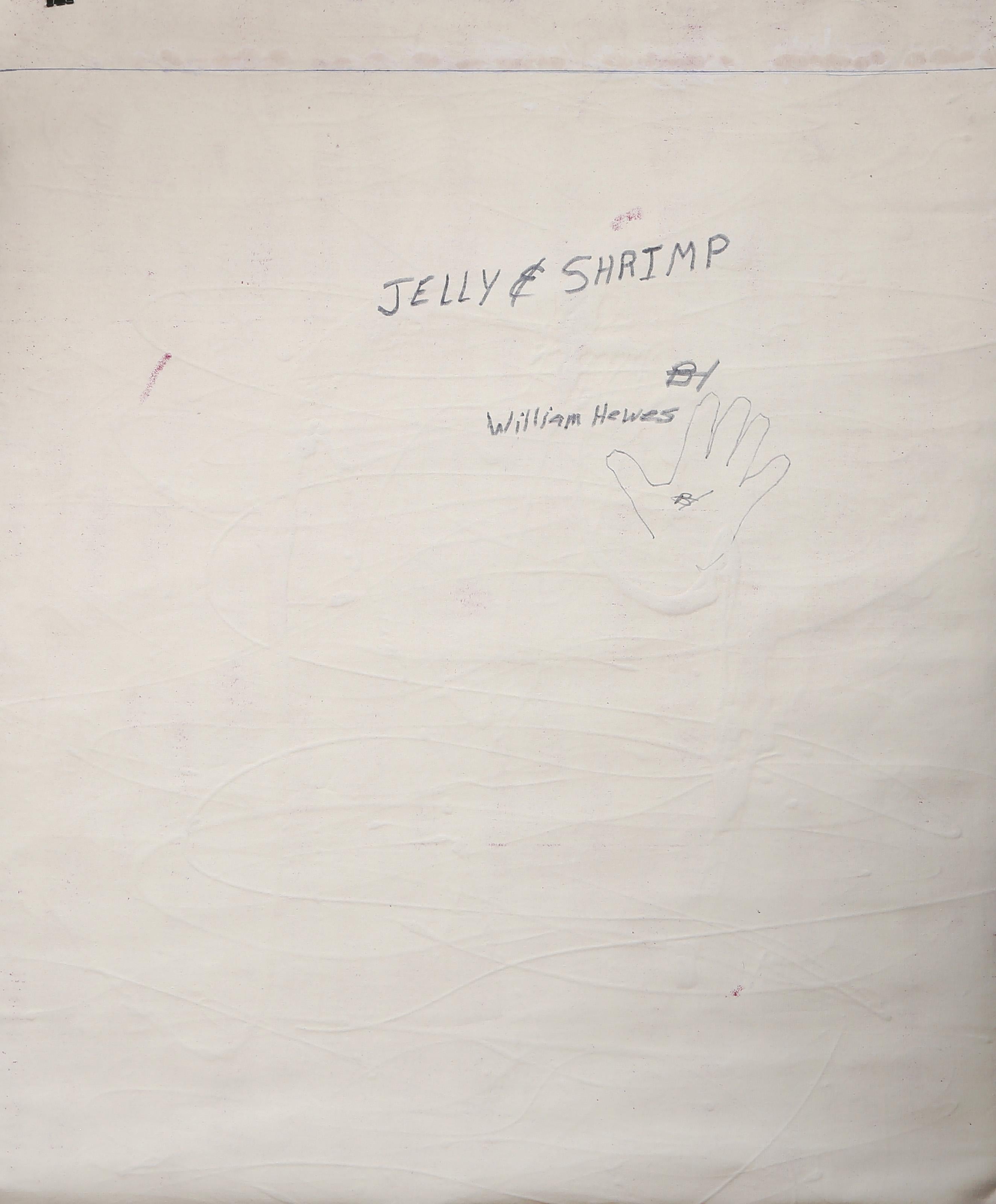 Jelly + Shrimp, Abstract Expressionist Acrylic Painting by William Hewes For Sale 3