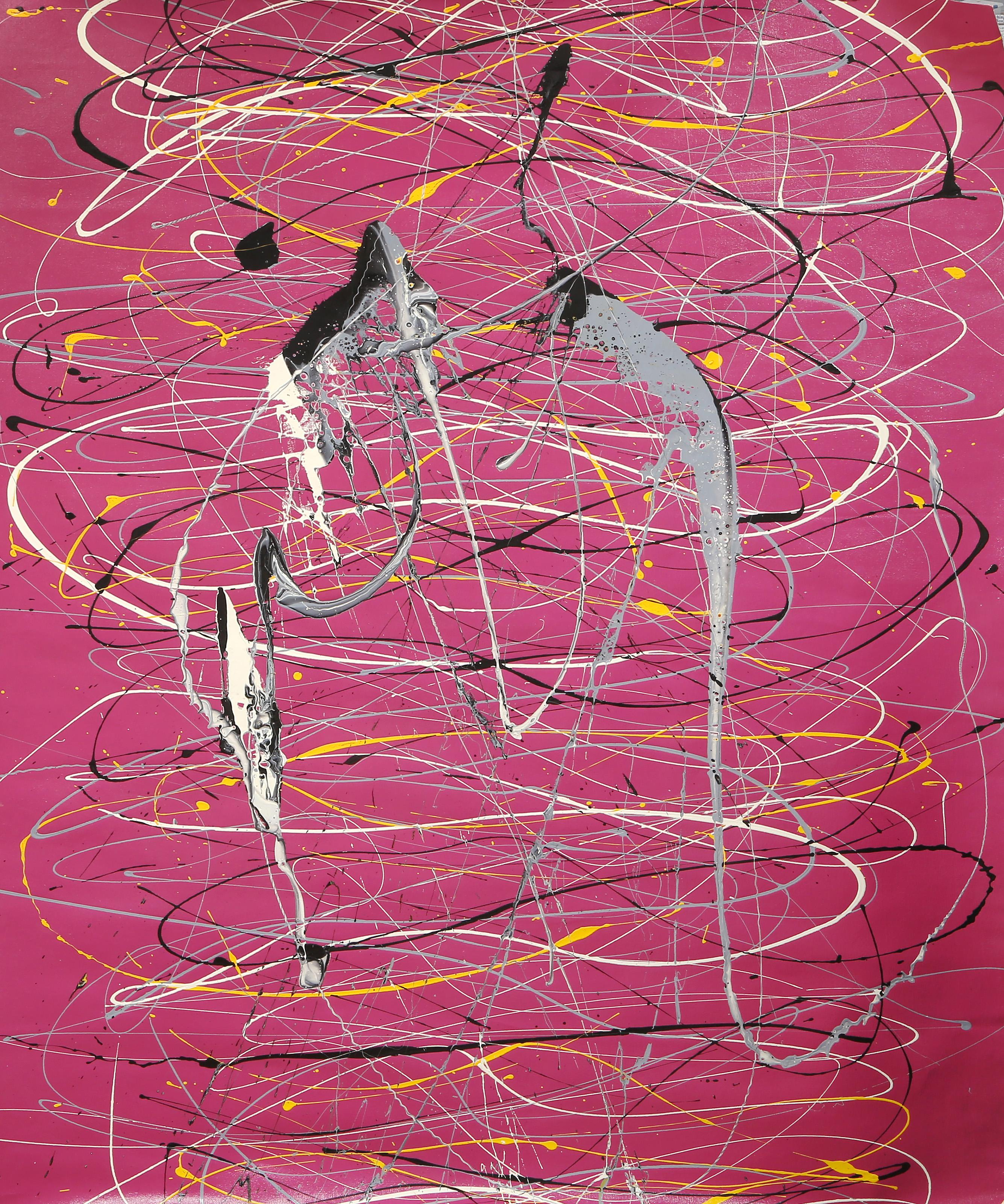 William Hewes (1957 - ) - Jelly + Shrimp, Year:  circa 2023, Medium:  Acrylic on Canvas, signed and titled on verso, Size:  55.5 x 46.25 in. (140.97 x 117.48 cm)
