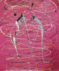 Jelly + Shrimp, Abstract Expressionist Acrylic Painting by William Hewes
