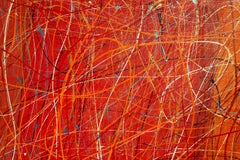 Numero 30, grande quadro acrilico espressionista astratto di William Hewes