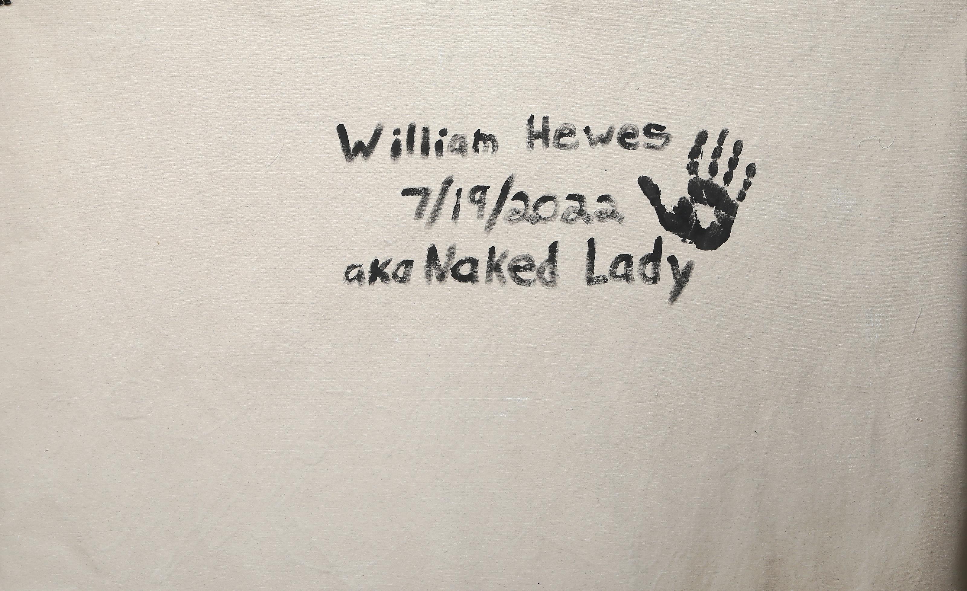 Naked Lady, Abstract Expressionist Acrylic Painting by William Hewes For Sale 3