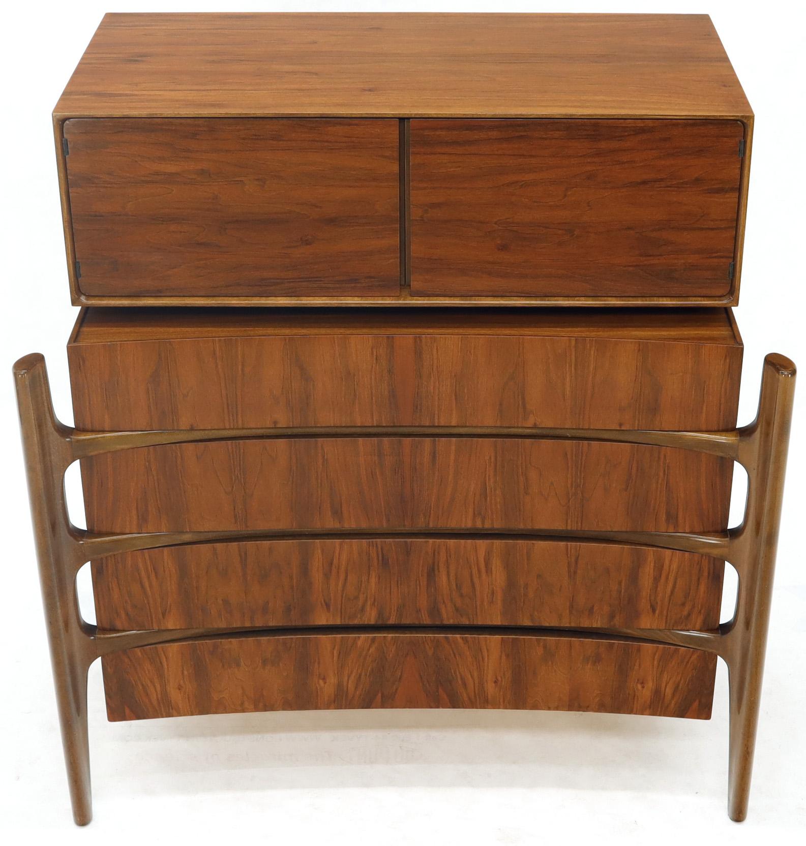 Lacquered William Hinn 2 Pieces Swedish Modern Chest on Chest Dresser Gentleman Chest For Sale